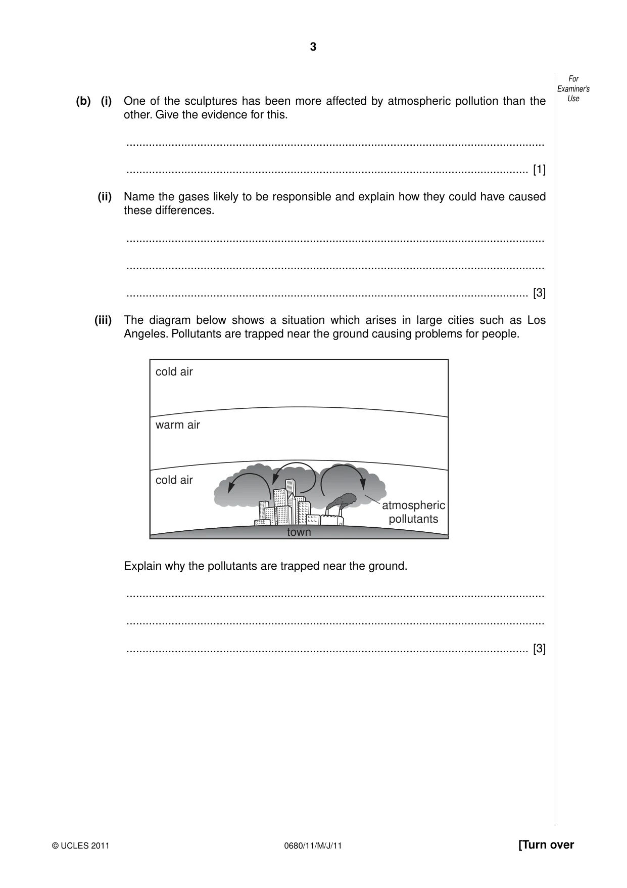 Cambridge IGCSE Environmental Management 0680 2011 May/June Paper 1 · Variant 1 question paper, page 3 of 16