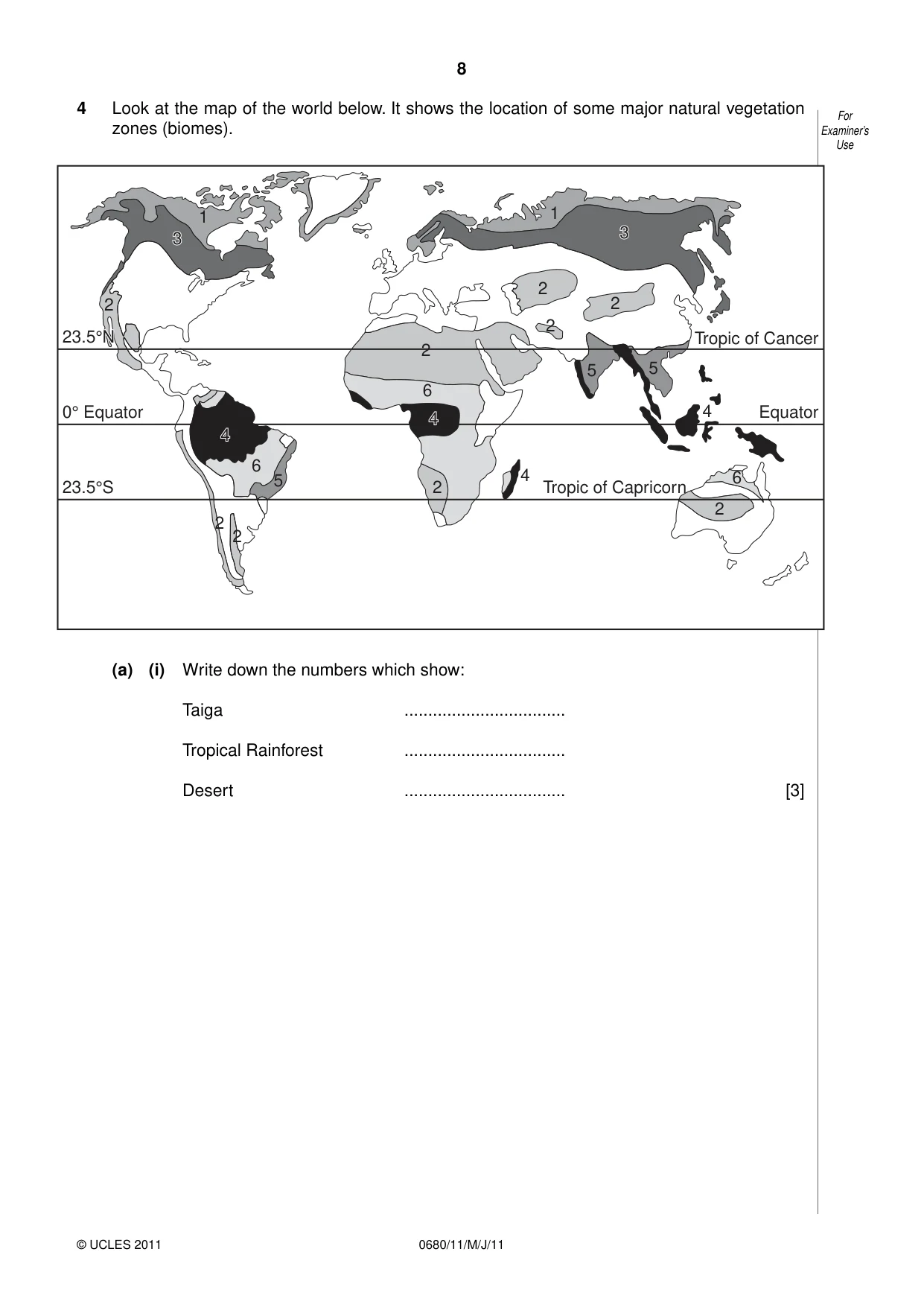 Cambridge IGCSE Environmental Management 0680 2011 May/June Paper 1 · Variant 1 question paper, page 8 of 16