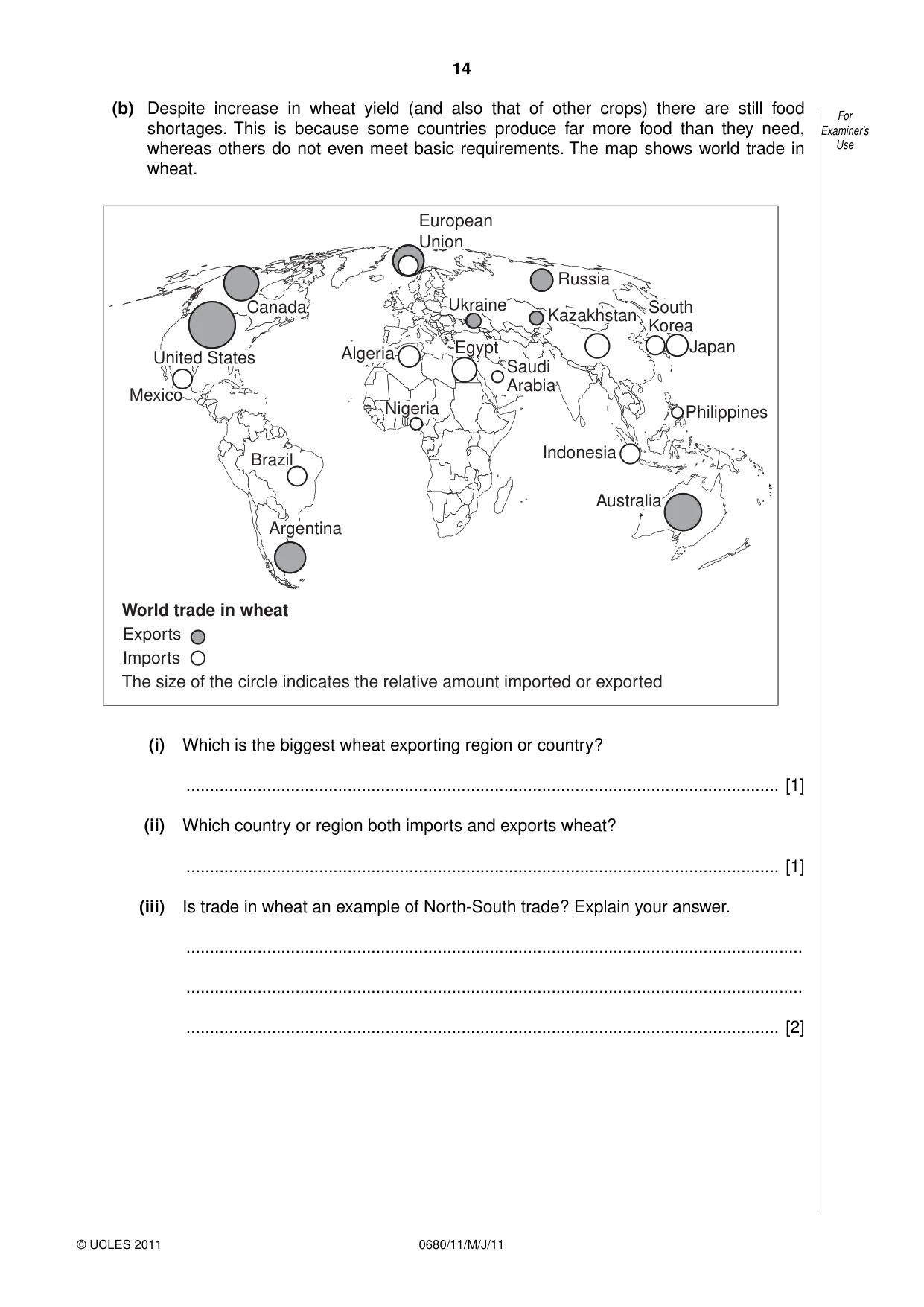 Cambridge IGCSE Environmental Management 0680 2011 May/June Paper 1 · Variant 1 question paper, page 14 of 16