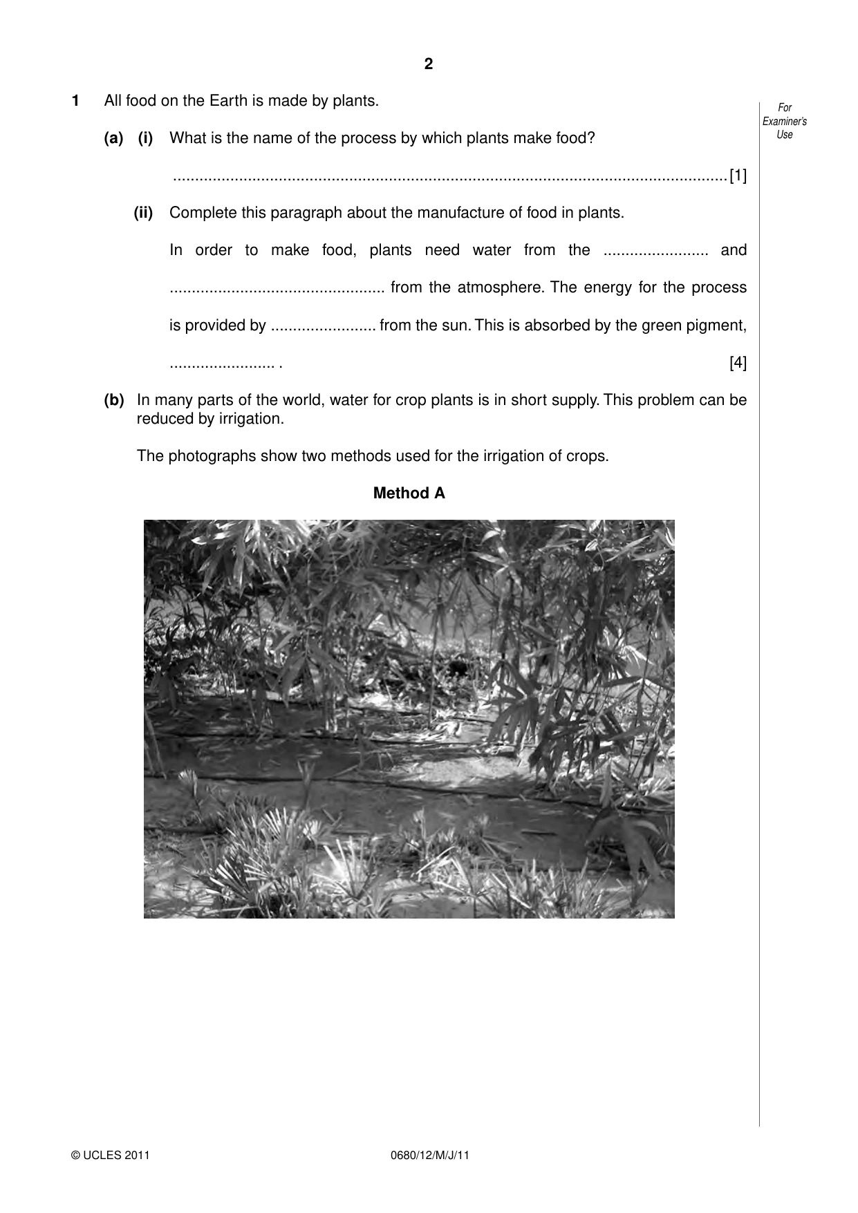 Cambridge IGCSE Environmental Management 0680 2011 May/June Paper 1 · Variant 2 question paper, page 2 of 12