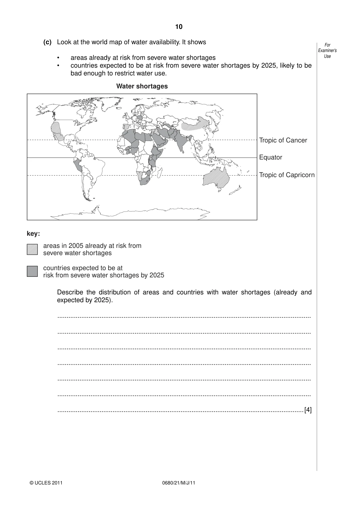 Cambridge IGCSE Environmental Management 0680 2011 May/June Paper 2 · Variant 1 question paper, page 10 of 16