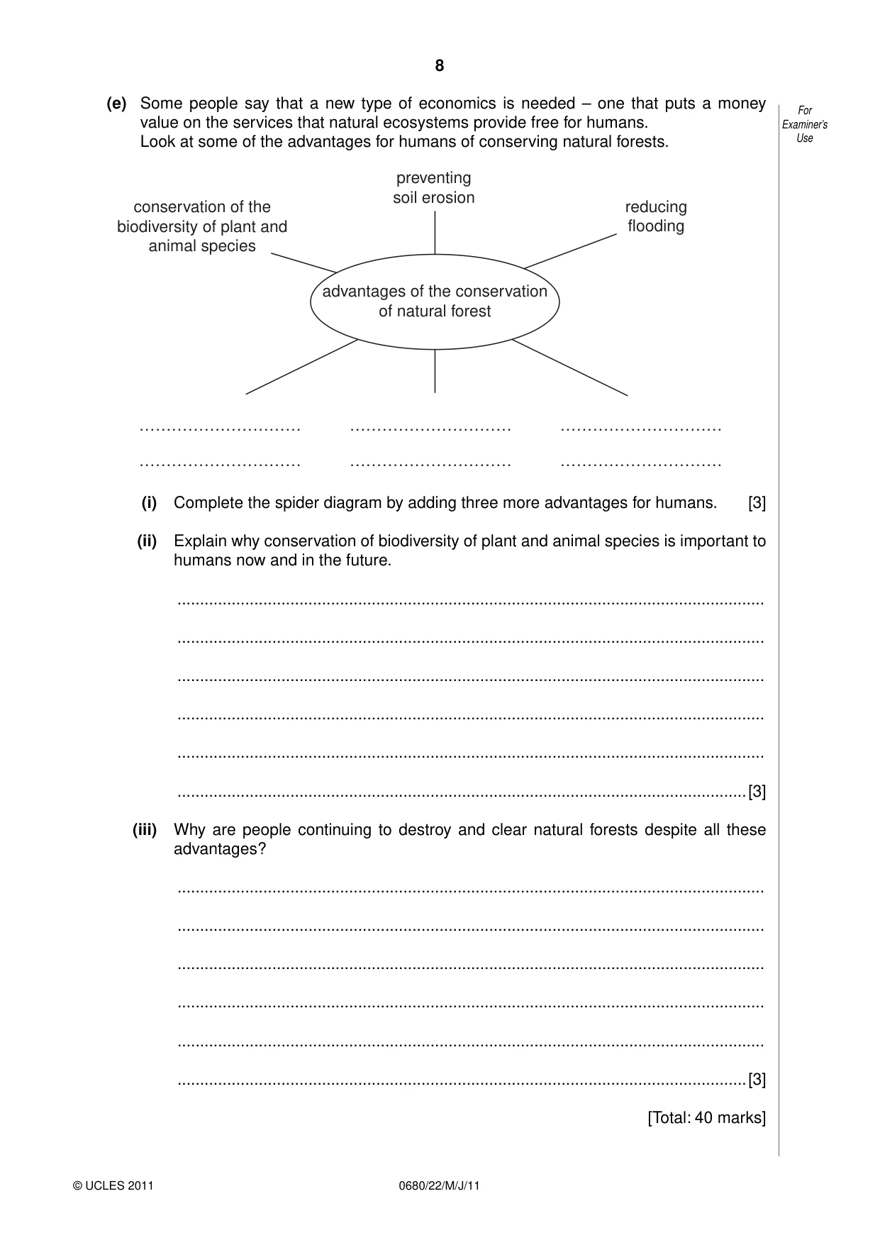 Cambridge IGCSE Environmental Management 0680 2011 May/June Paper 2 · Variant 2 question paper, page 8 of 16
