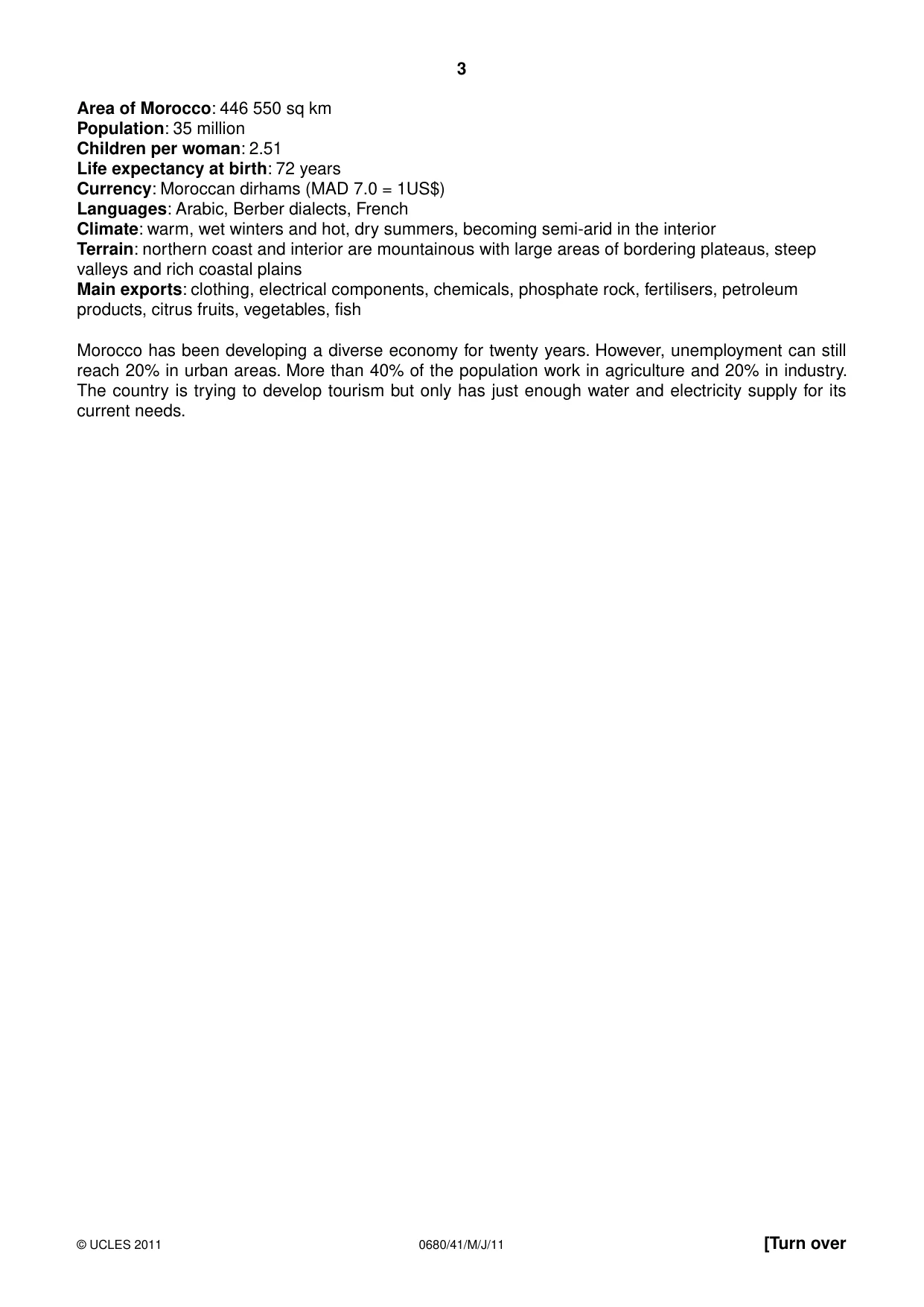 Cambridge IGCSE Environmental Management 0680 2011 May/June Paper 4 · Variant 1 question paper, page 3 of 16