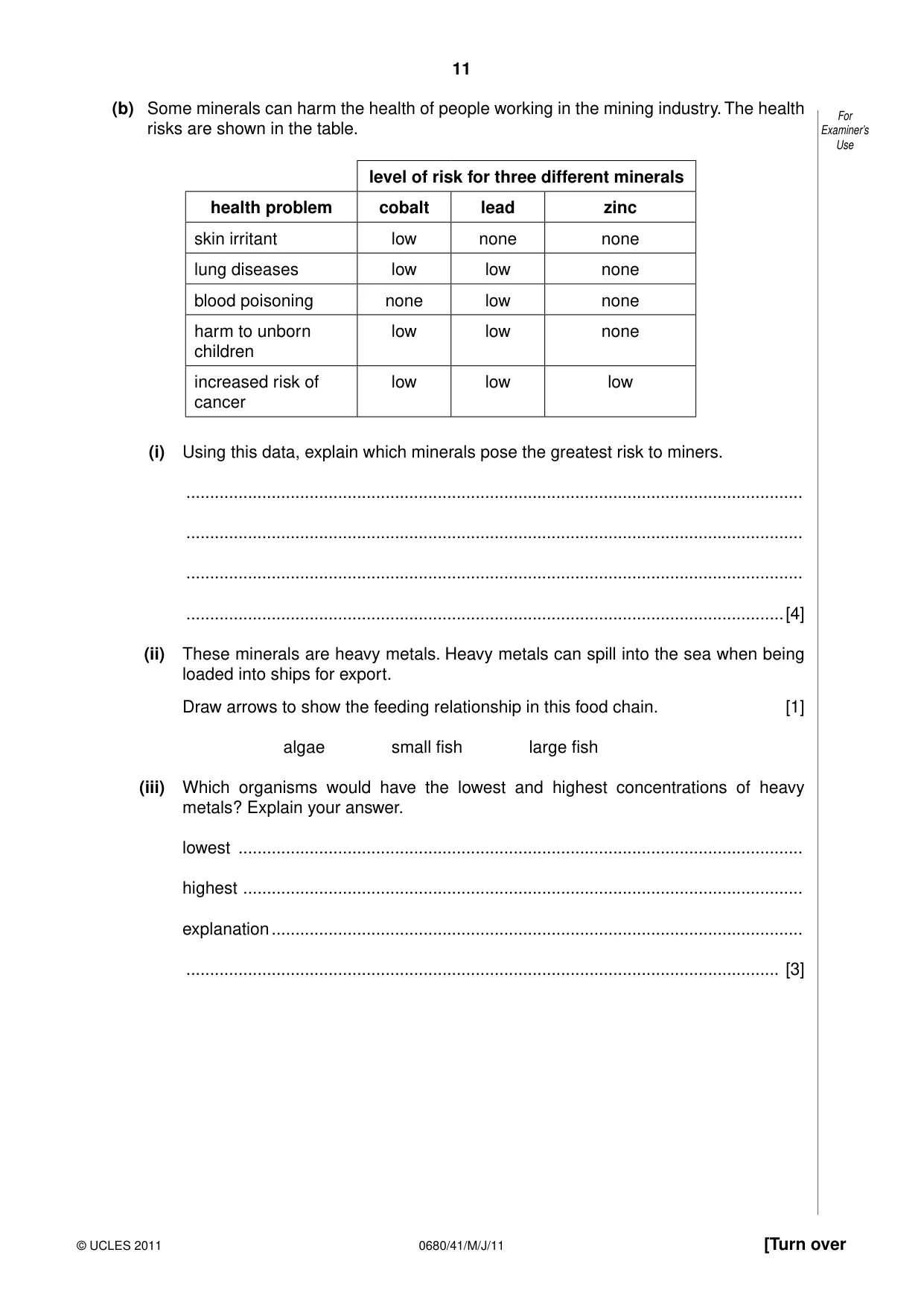 Cambridge IGCSE Environmental Management 0680 2011 May/June Paper 4 · Variant 1 question paper, page 11 of 16