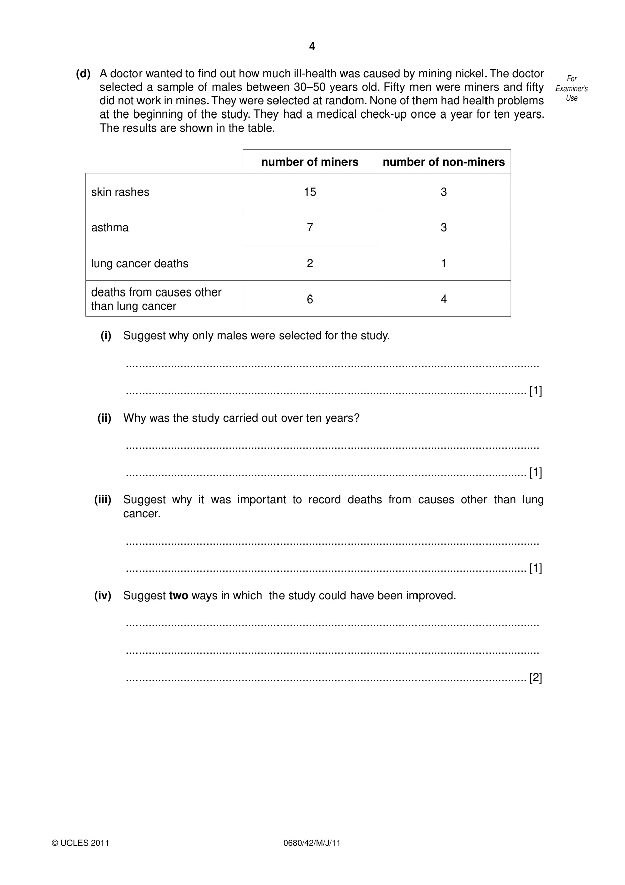 Cambridge IGCSE Environmental Management 0680 2011 May/June Paper 4 · Variant 2 question paper, page 4 of 16