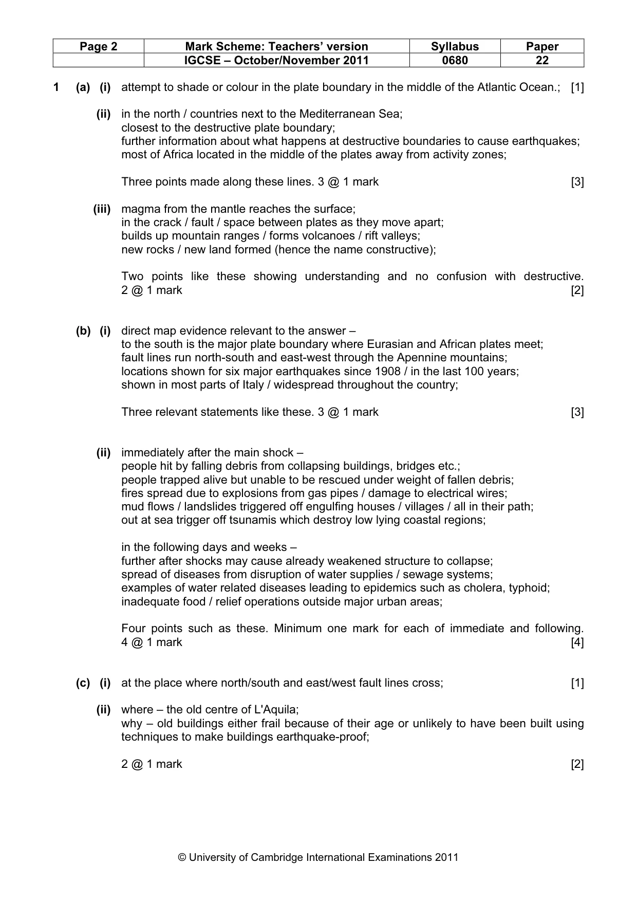 Mark scheme, page 2 of 8