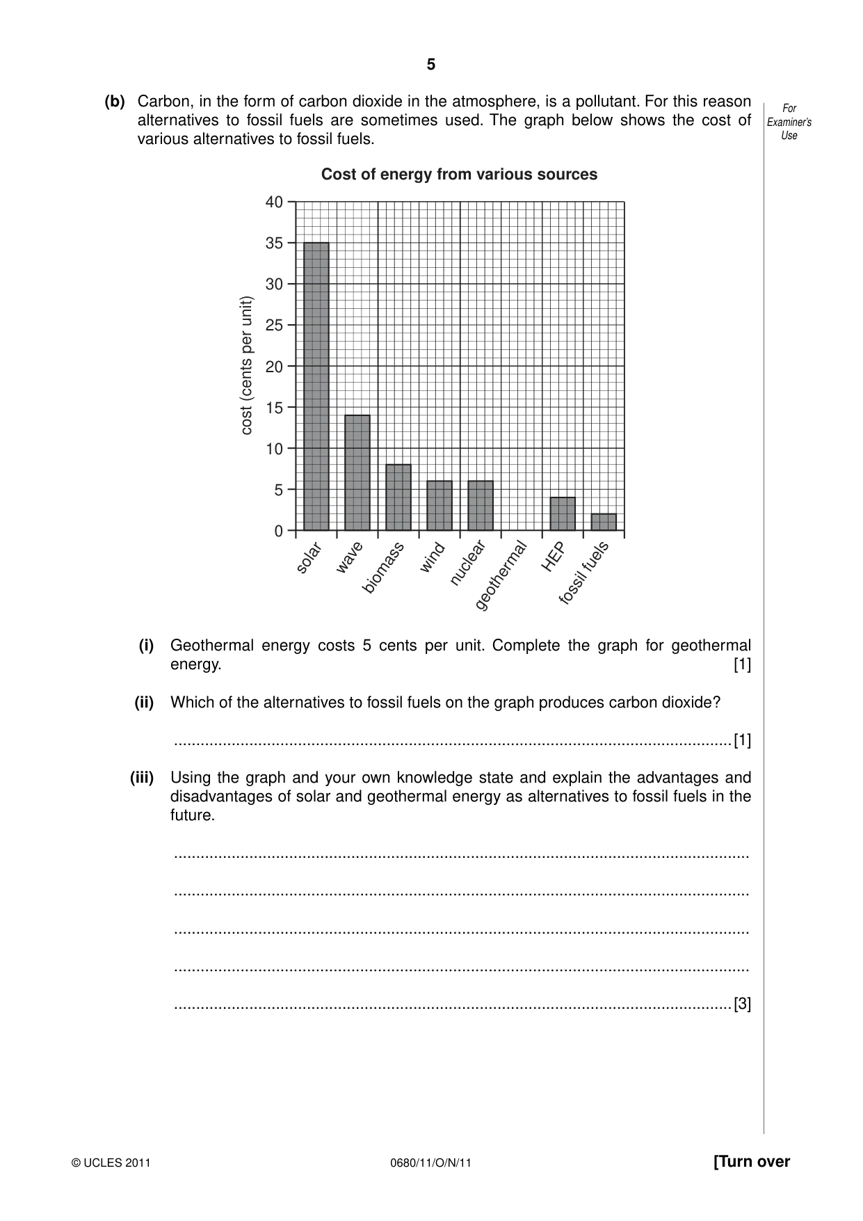 Cambridge IGCSE Environmental Management 0680 2011 Oct/Nov Paper 1 · Variant 1 question paper, page 5 of 16