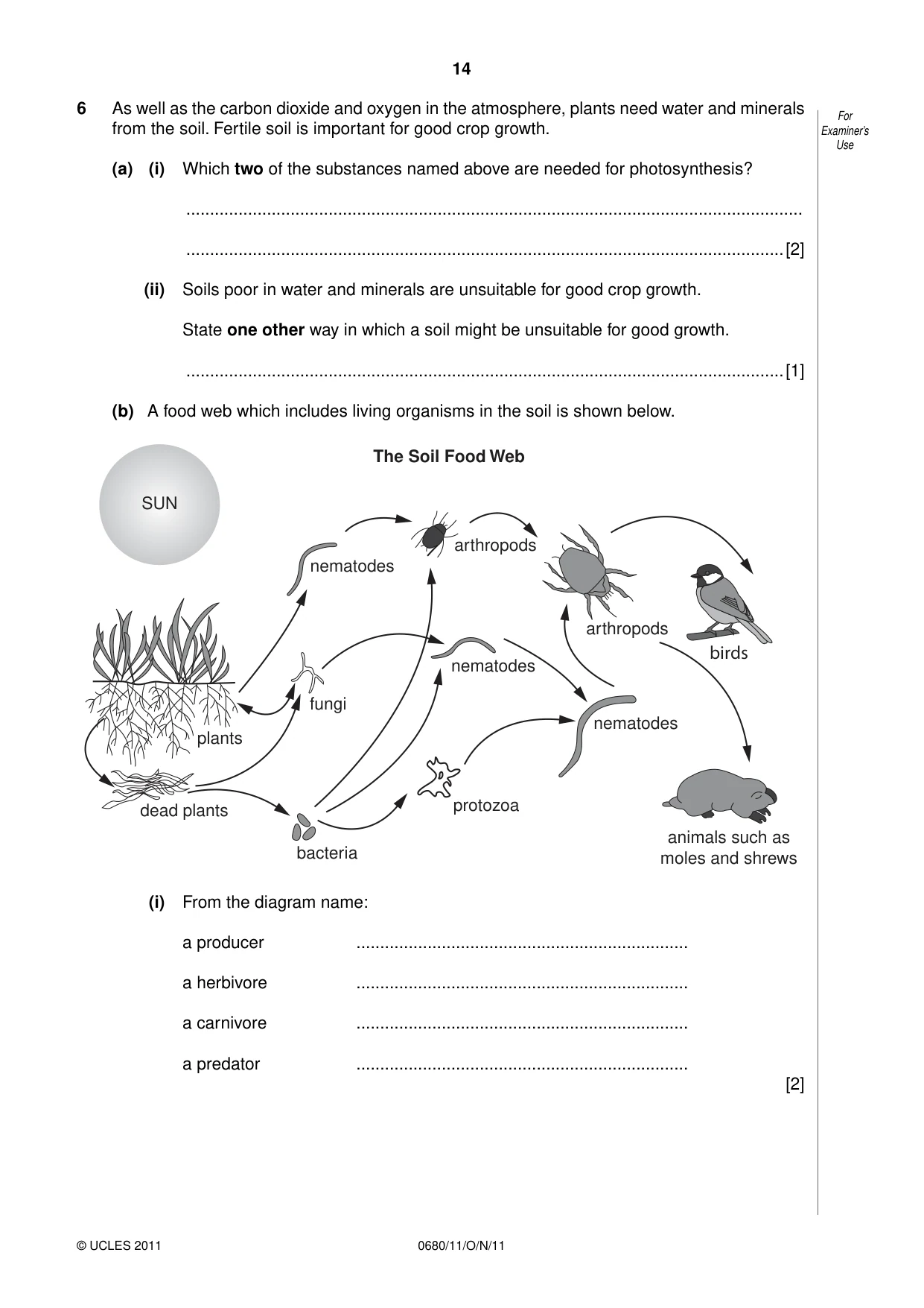 Cambridge IGCSE Environmental Management 0680 2011 Oct/Nov Paper 1 · Variant 1 question paper, page 14 of 16