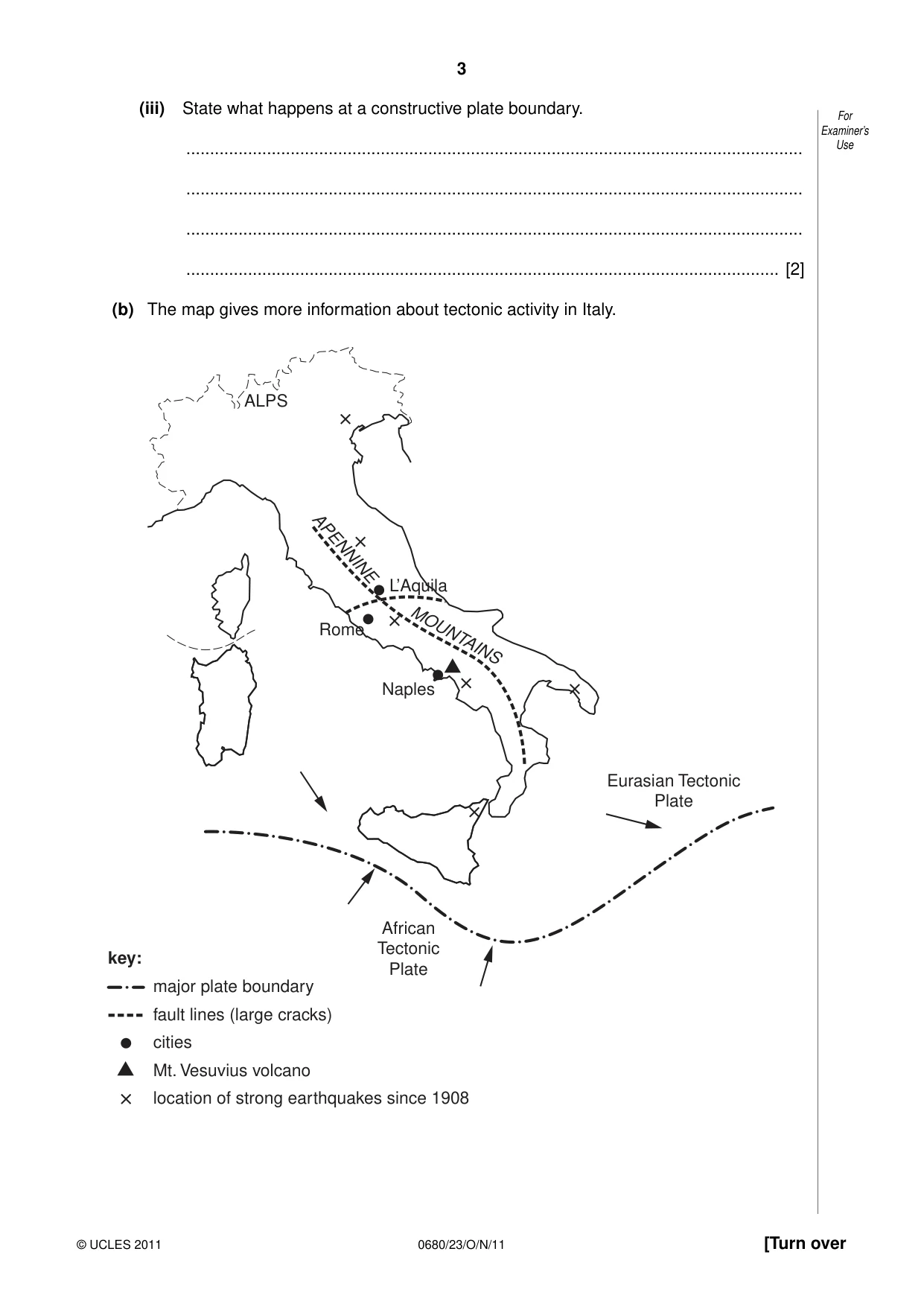 Cambridge IGCSE Environmental Management 0680 2011 Oct/Nov Paper 2 · Variant 3 question paper, page 3 of 20