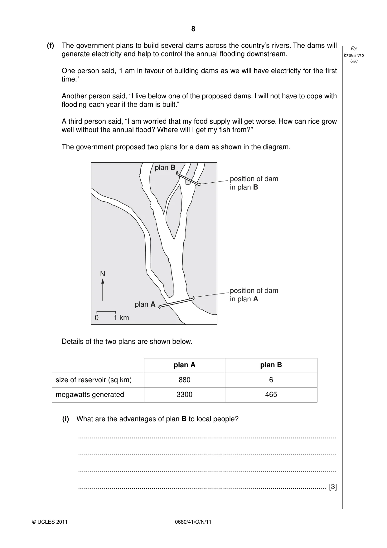 Cambridge IGCSE Environmental Management 0680 2011 Oct/Nov Paper 4 · Variant 1 question paper, page 8 of 16
