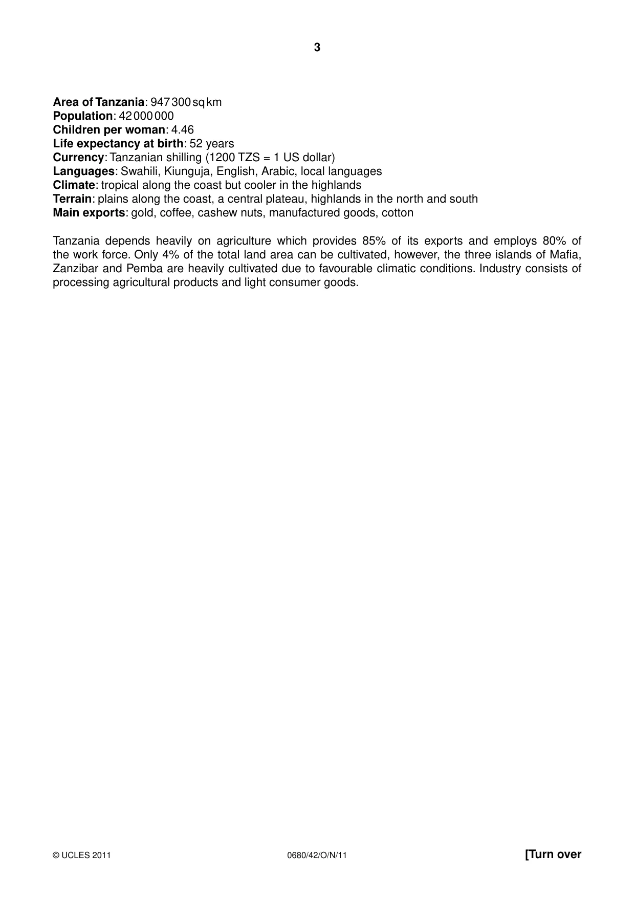 Cambridge IGCSE Environmental Management 0680 2011 Oct/Nov Paper 4 · Variant 2 question paper, page 3 of 16