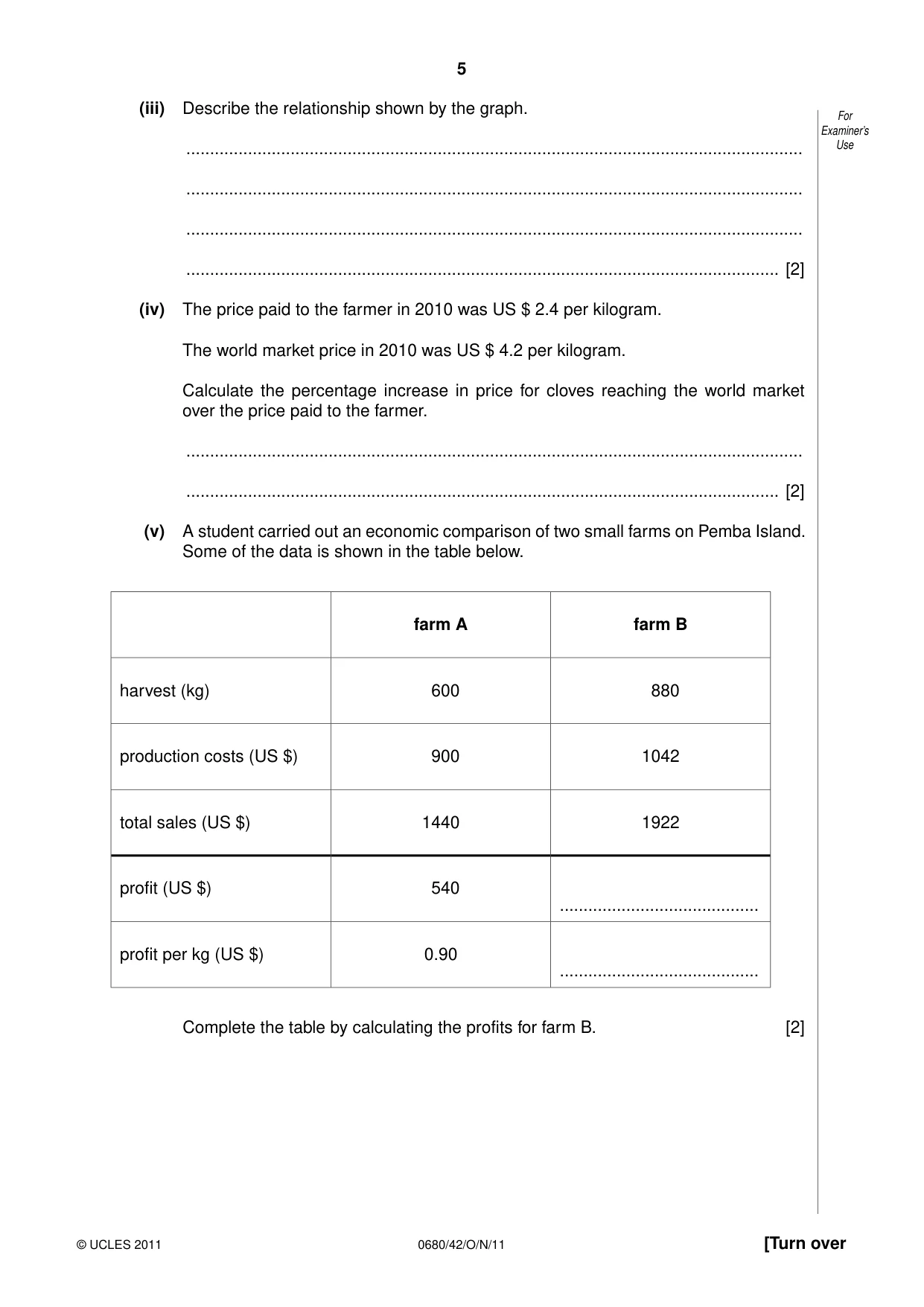 Cambridge IGCSE Environmental Management 0680 2011 Oct/Nov Paper 4 · Variant 2 question paper, page 5 of 16