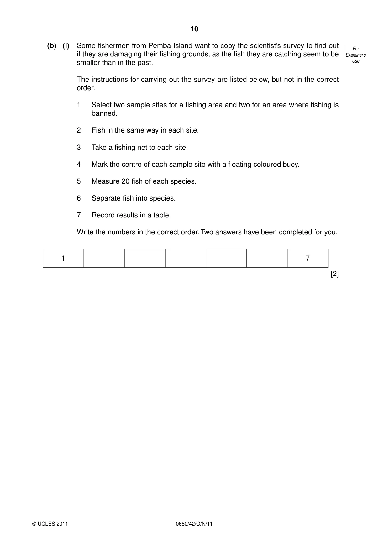 Cambridge IGCSE Environmental Management 0680 2011 Oct/Nov Paper 4 · Variant 2 question paper, page 10 of 16