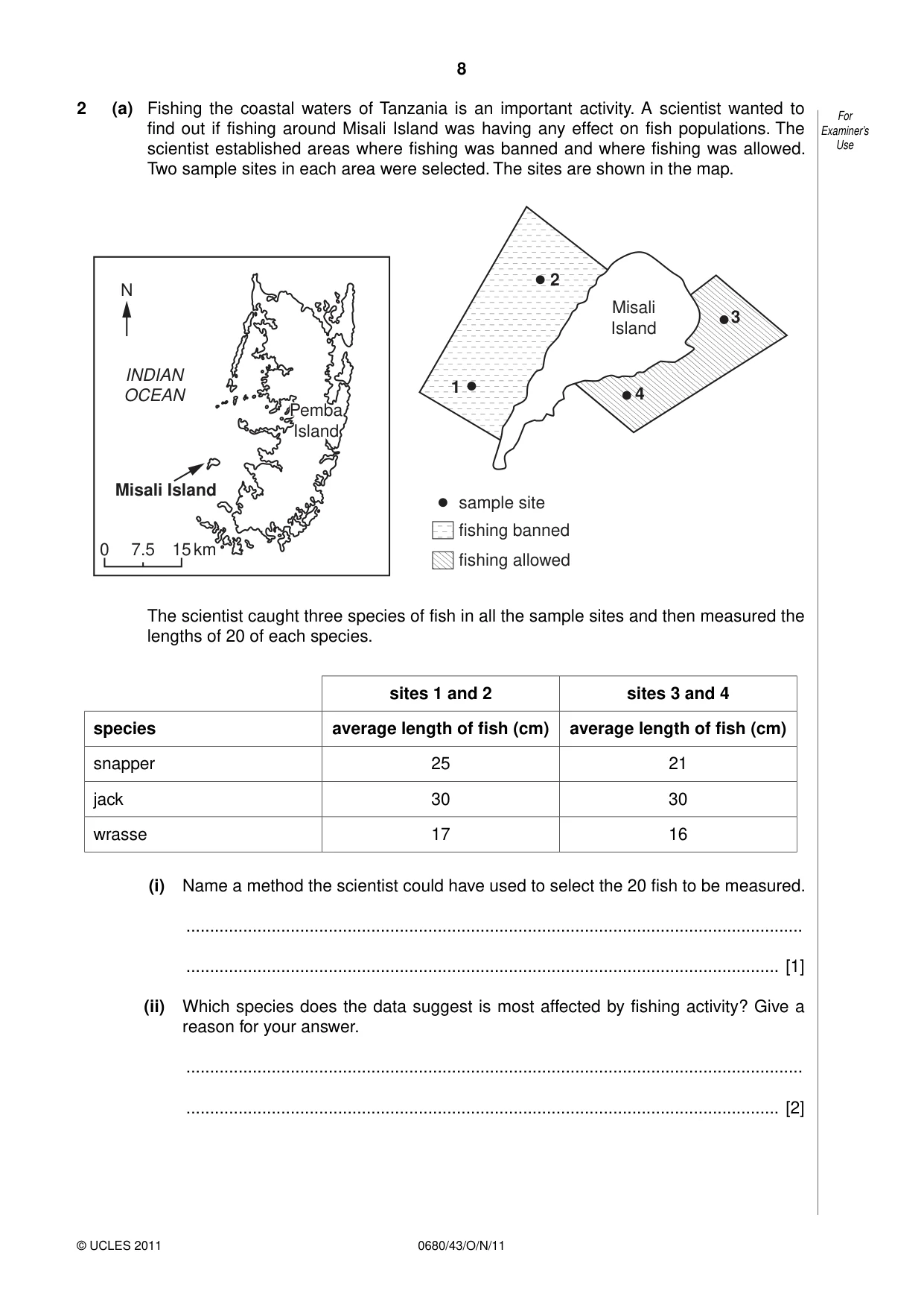 Cambridge IGCSE Environmental Management 0680 2011 Oct/Nov Paper 4 · Variant 3 question paper, page 8 of 16