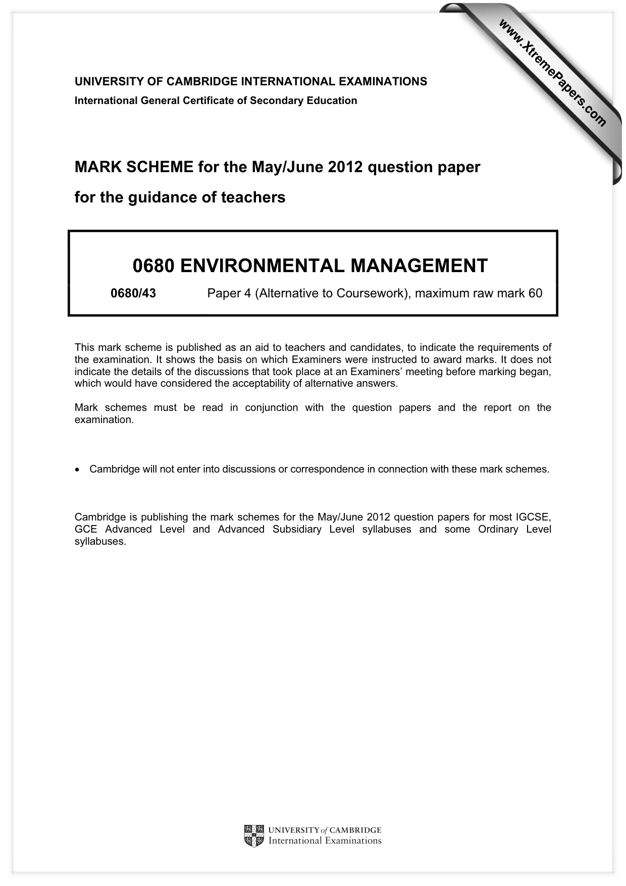 Mark scheme, page 1 of 6