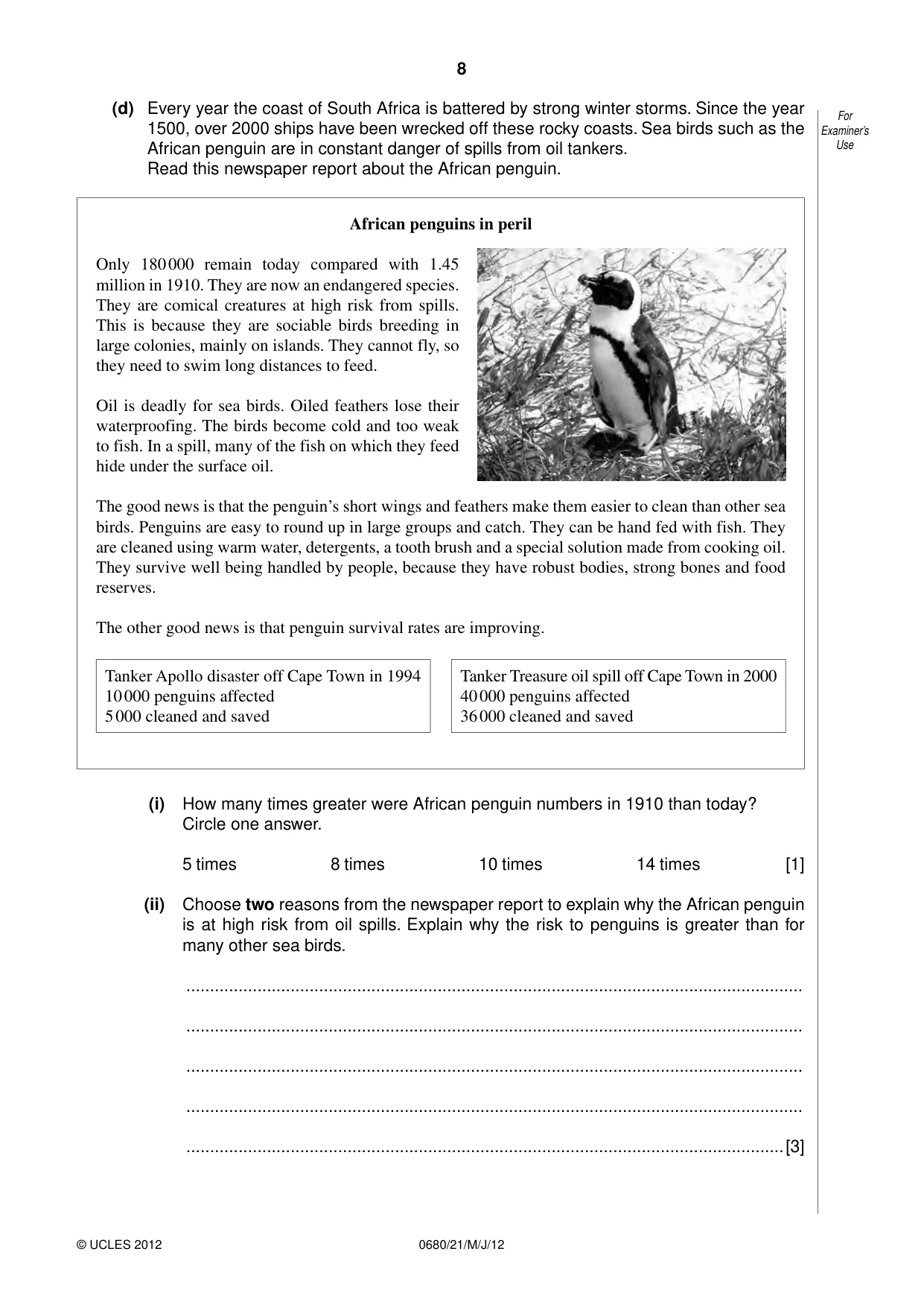 Cambridge IGCSE Environmental Management 0680 2012 May/June Paper 2 · Variant 1 question paper, page 8 of 20