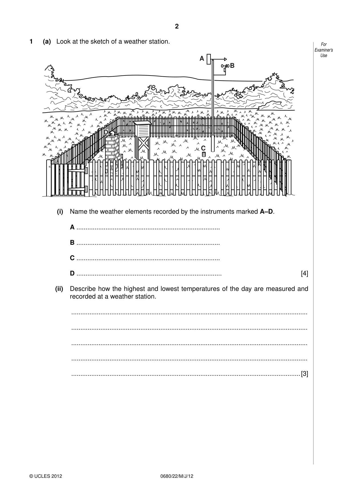 Cambridge IGCSE Environmental Management 0680 2012 May/June Paper 2 · Variant 2 question paper, page 2 of 16