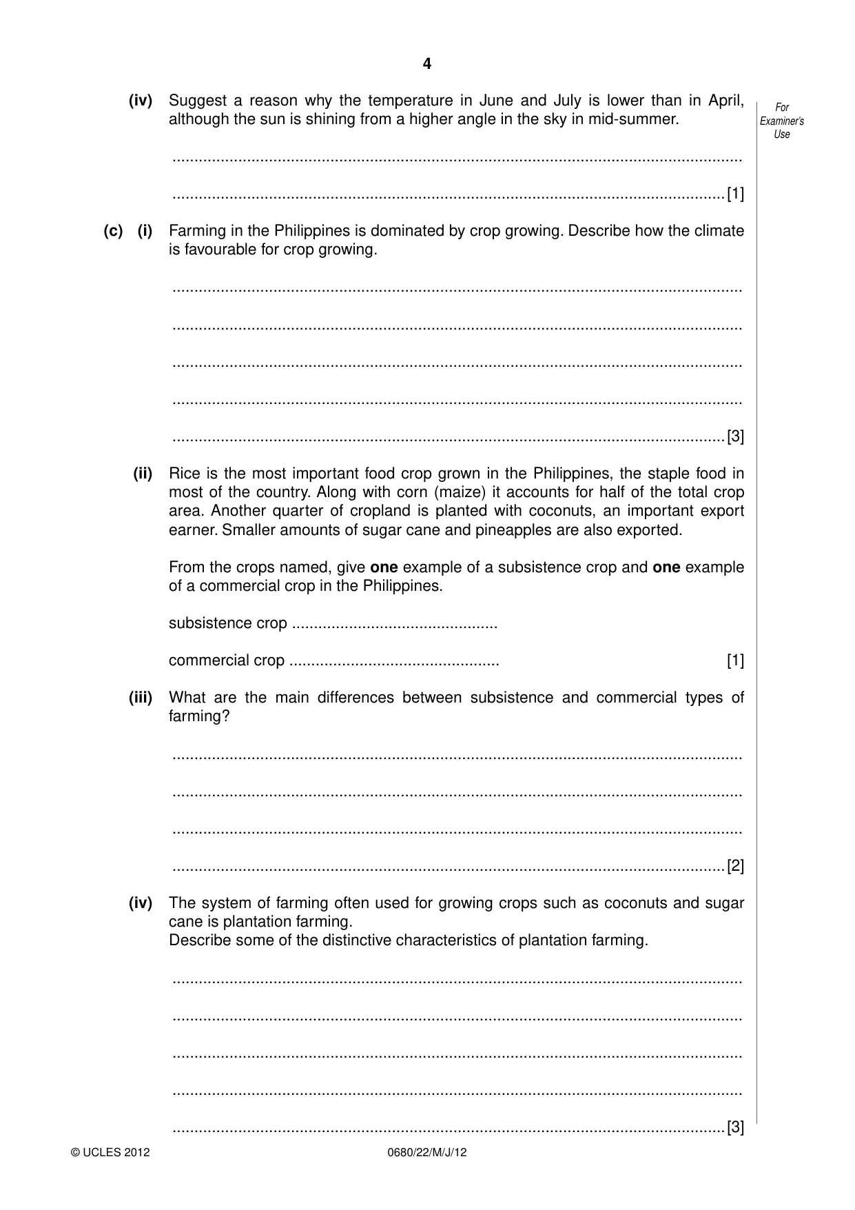 Cambridge IGCSE Environmental Management 0680 2012 May/June Paper 2 · Variant 2 question paper, page 4 of 16