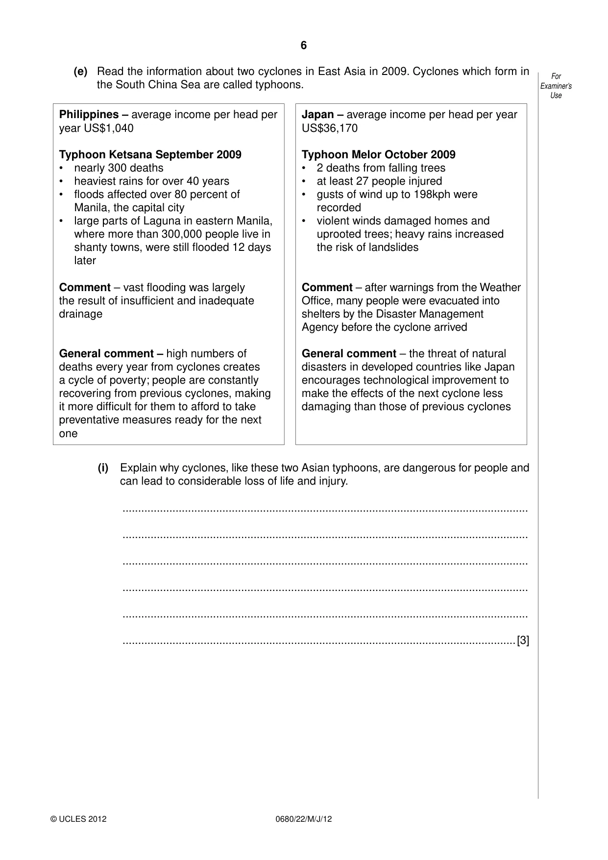 Cambridge IGCSE Environmental Management 0680 2012 May/June Paper 2 · Variant 2 question paper, page 6 of 16