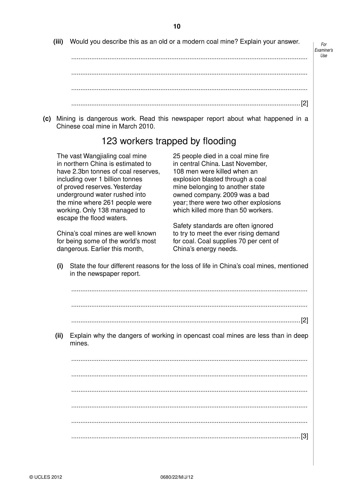 Cambridge IGCSE Environmental Management 0680 2012 May/June Paper 2 · Variant 2 question paper, page 10 of 16