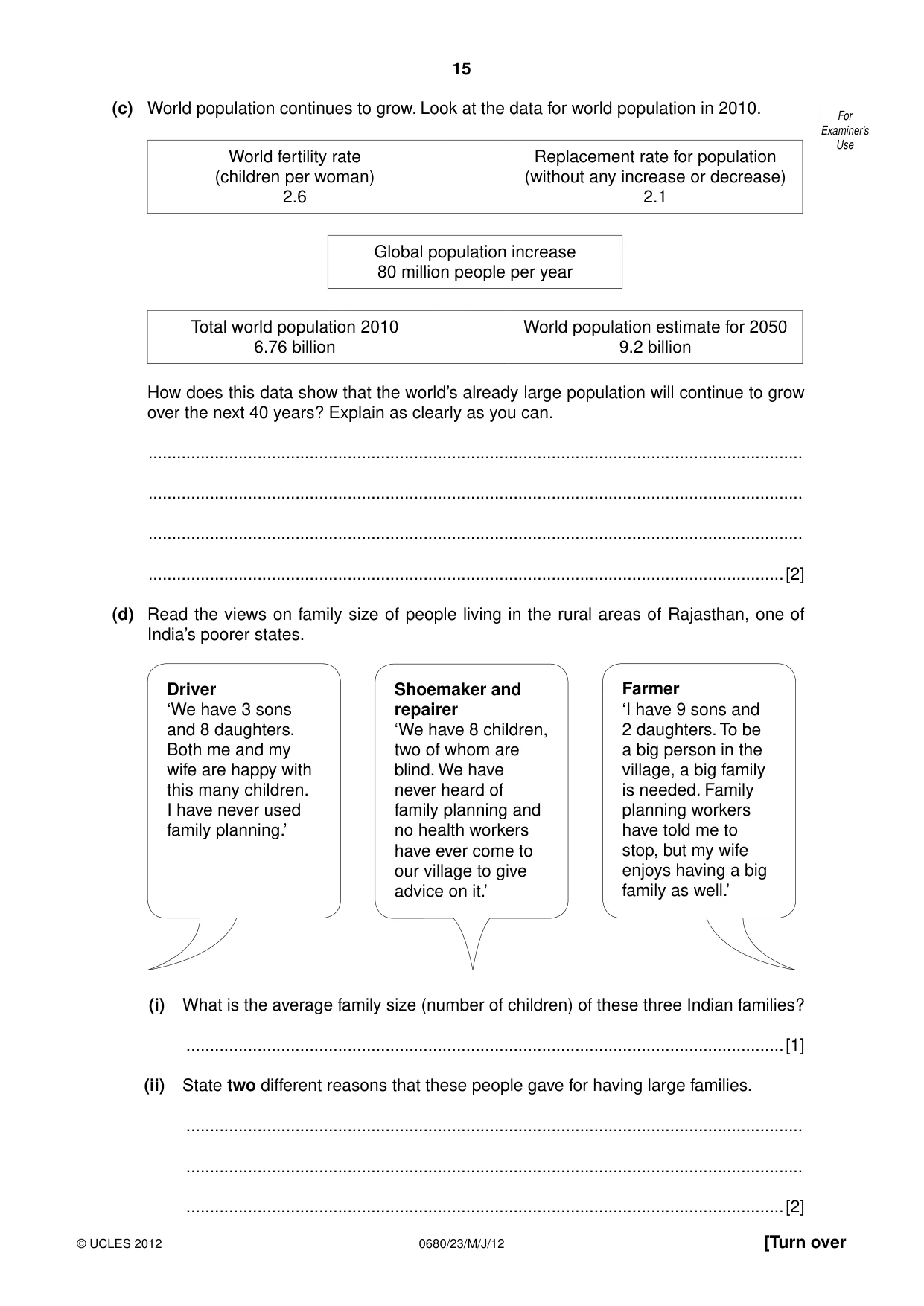 Cambridge IGCSE Environmental Management 0680 2012 May/June Paper 2 · Variant 3 question paper, page 15 of 20