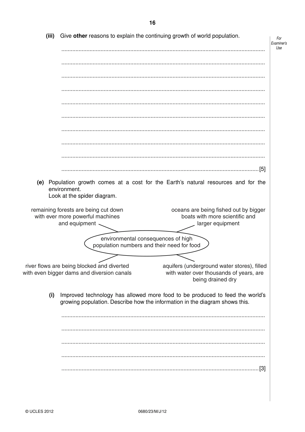 Cambridge IGCSE Environmental Management 0680 2012 May/June Paper 2 · Variant 3 question paper, page 16 of 20
