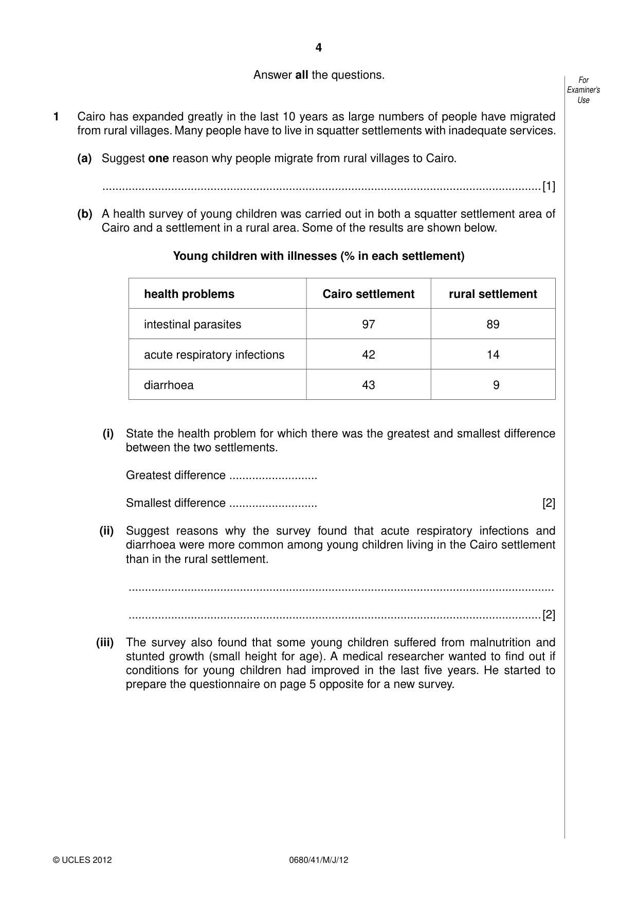 Cambridge IGCSE Environmental Management 0680 2012 May/June Paper 4 · Variant 1 question paper, page 4 of 16