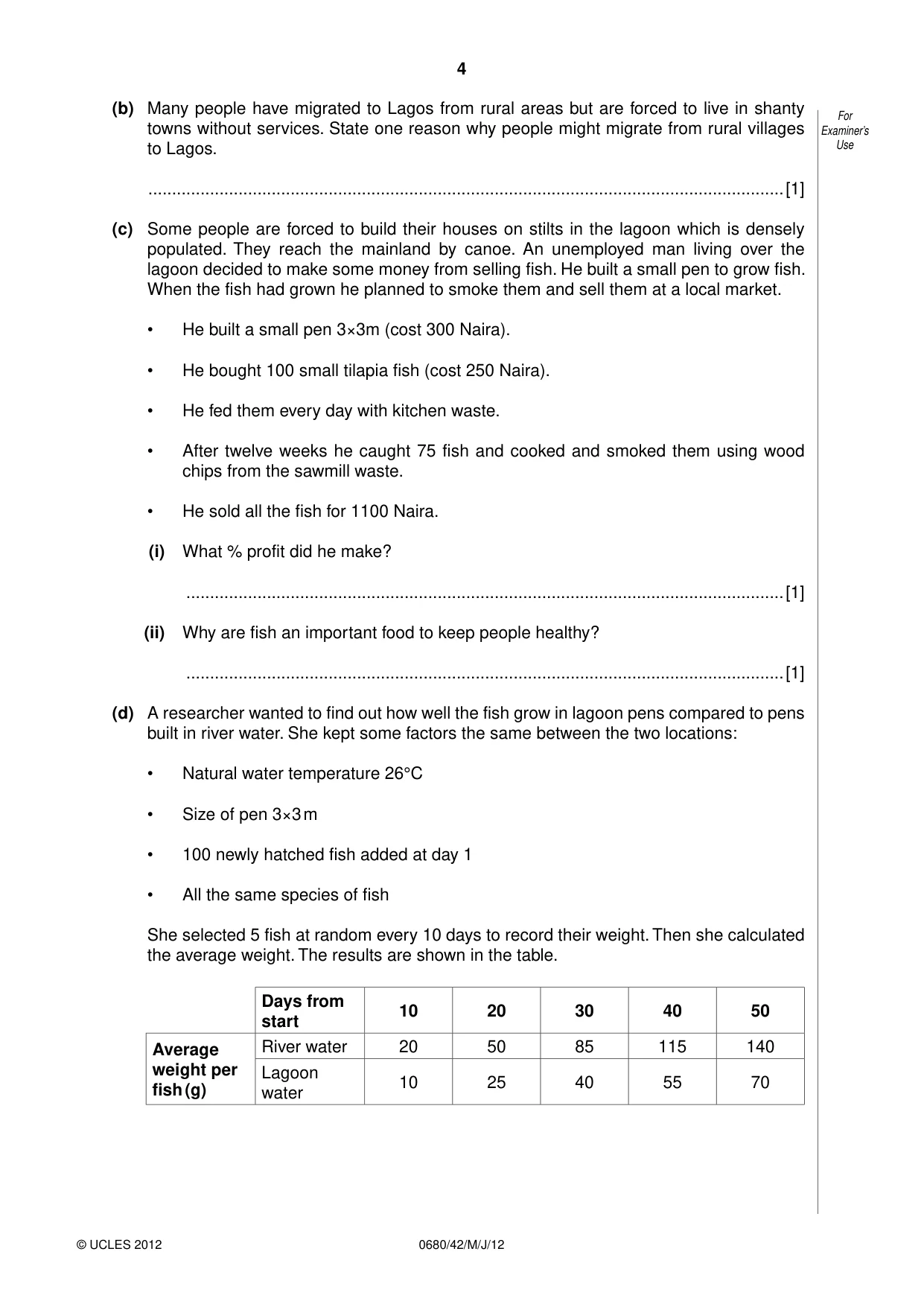 Cambridge IGCSE Environmental Management 0680 2012 May/June Paper 4 · Variant 2 question paper, page 4 of 12