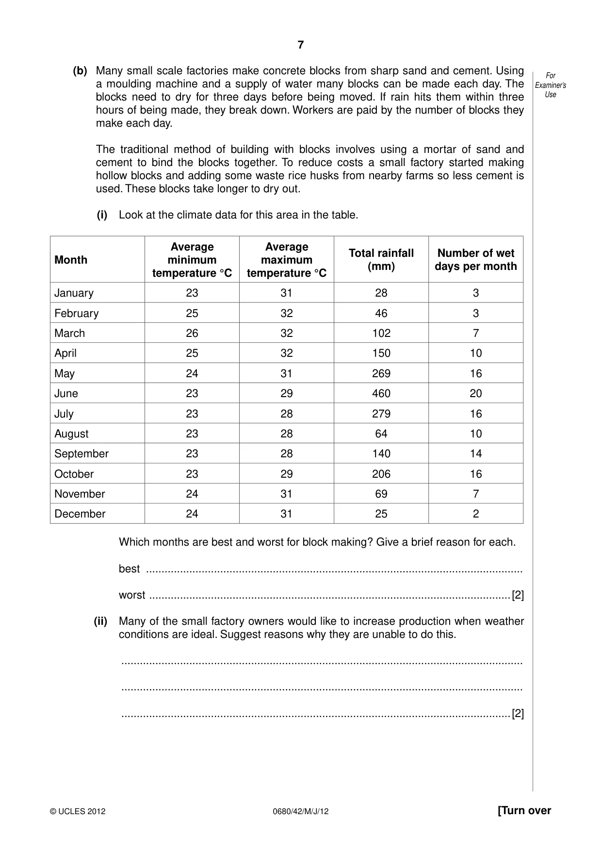 Cambridge IGCSE Environmental Management 0680 2012 May/June Paper 4 · Variant 2 question paper, page 7 of 12