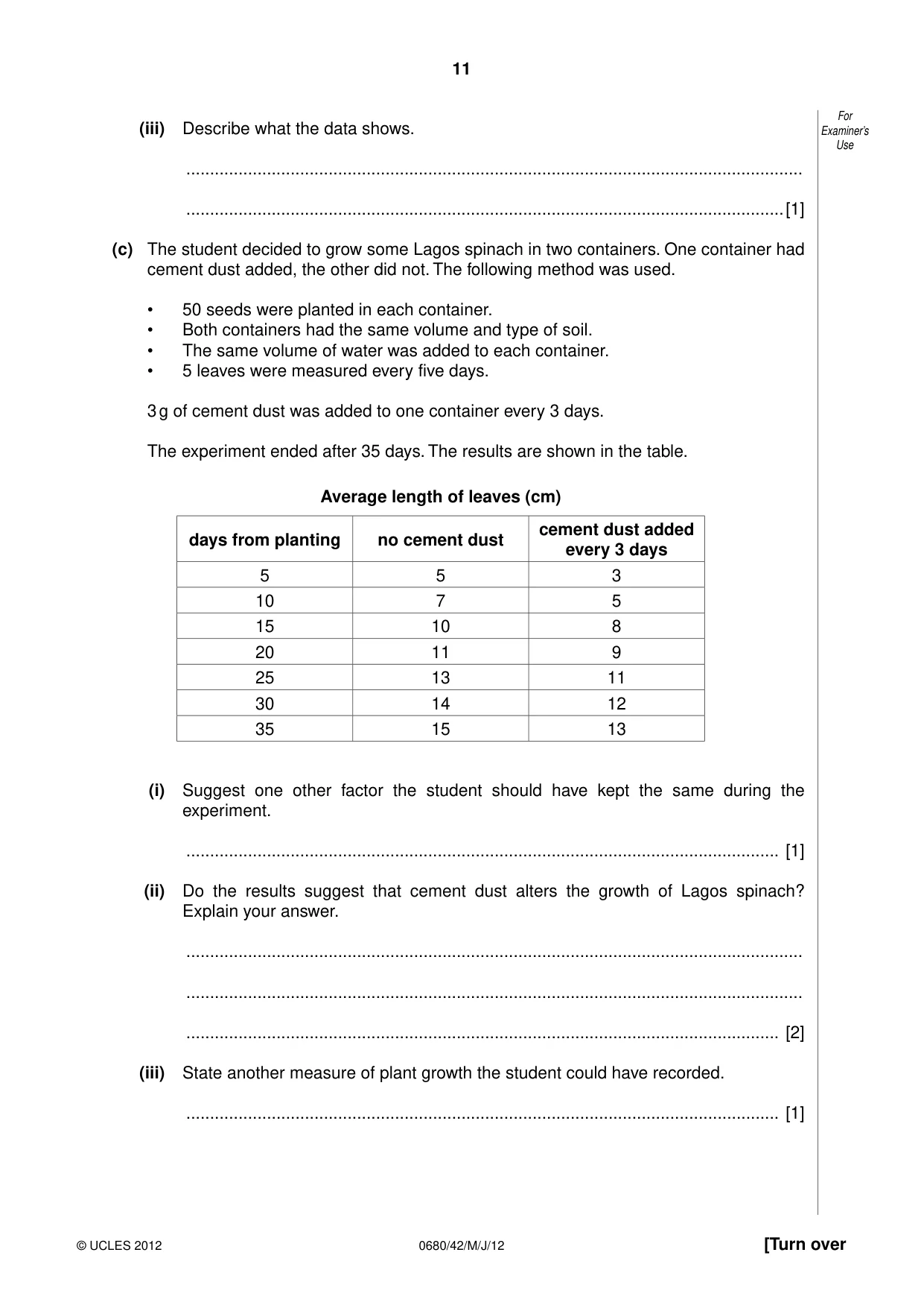 Cambridge IGCSE Environmental Management 0680 2012 May/June Paper 4 · Variant 2 question paper, page 11 of 12