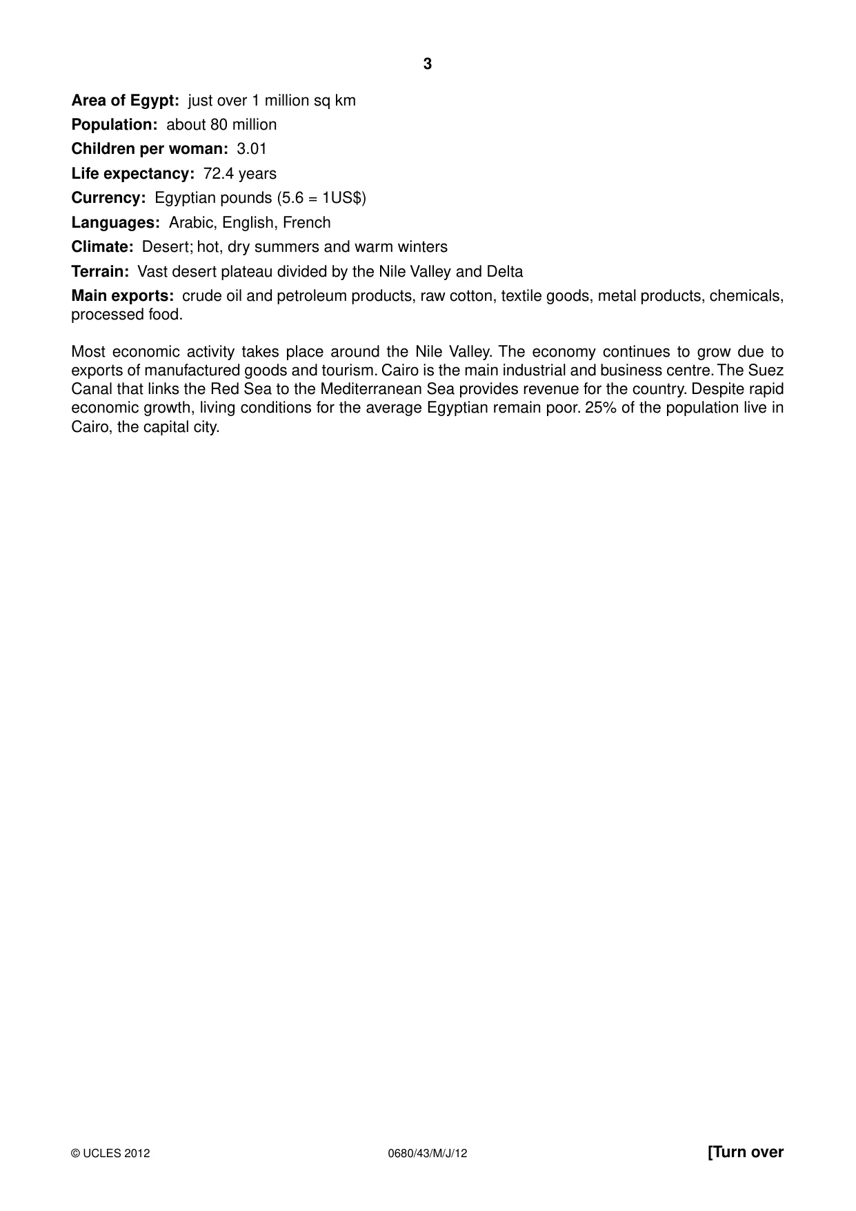 Cambridge IGCSE Environmental Management 0680 2012 May/June Paper 4 · Variant 3 question paper, page 3 of 16