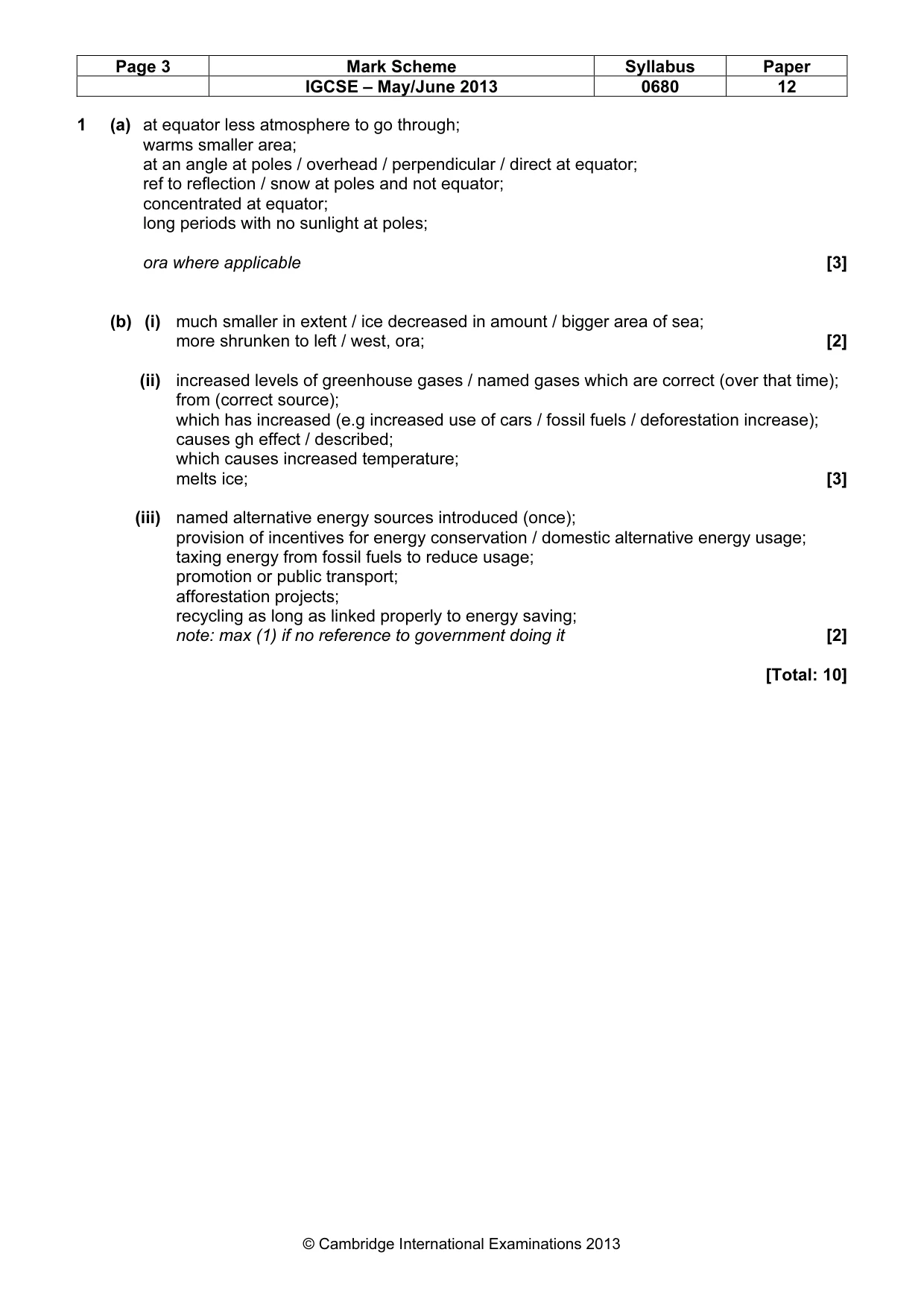 Mark scheme, page 3 of 7