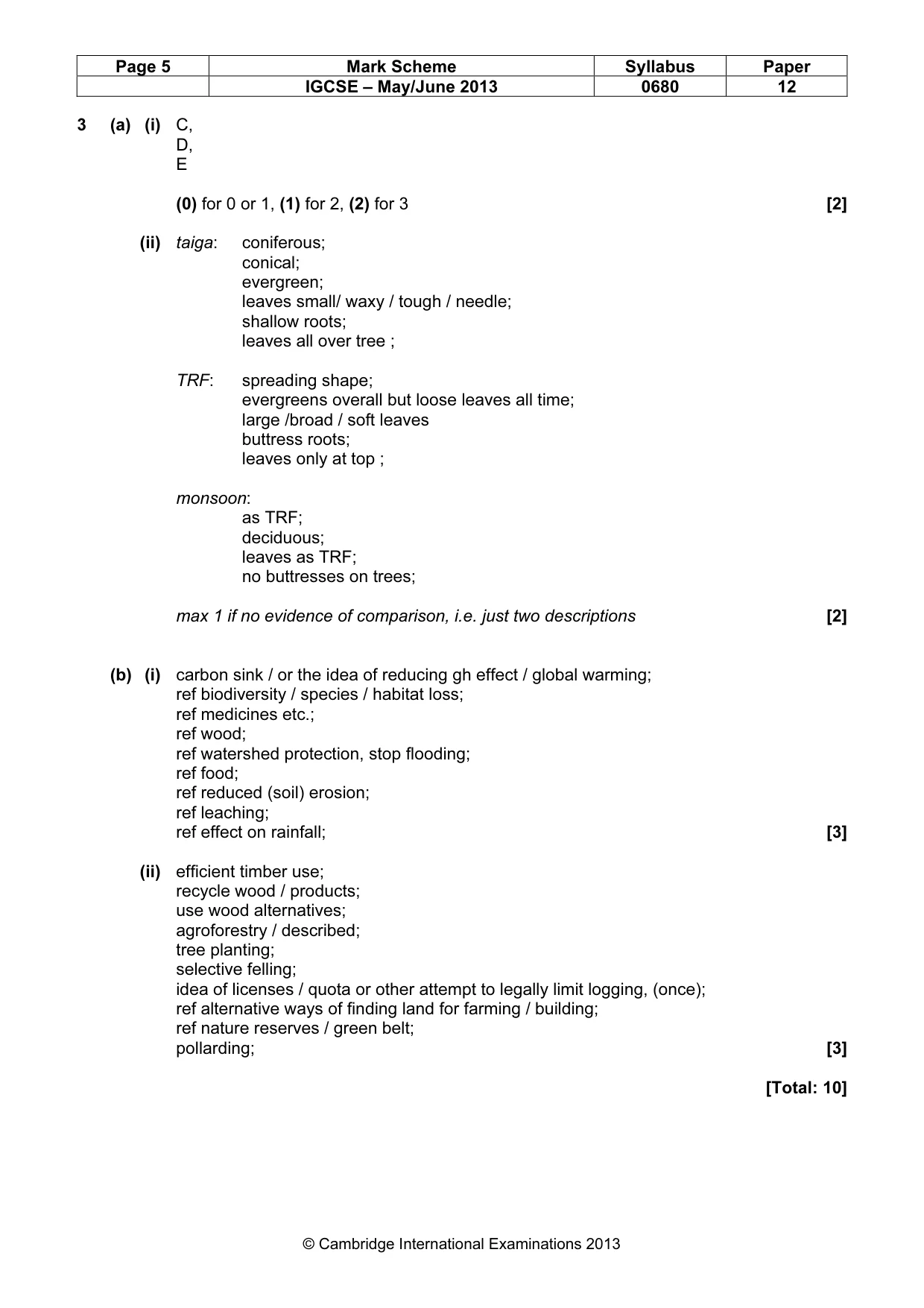 Mark scheme, page 5 of 7
