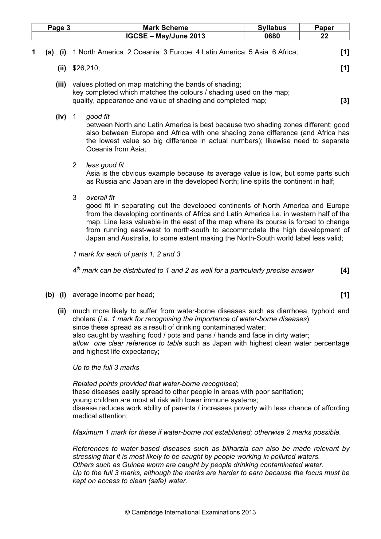 Mark scheme, page 3 of 11