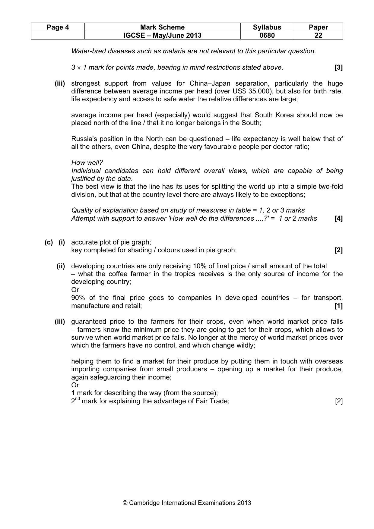 Mark scheme, page 4 of 11