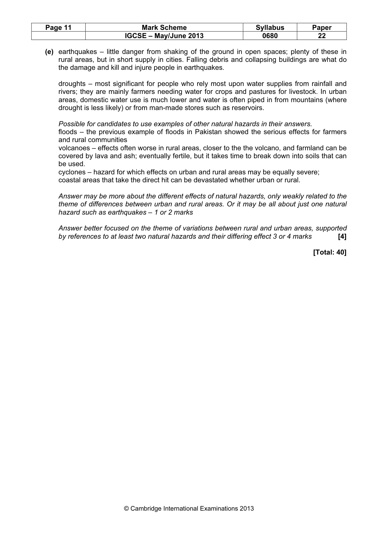 Mark scheme, page 11 of 11