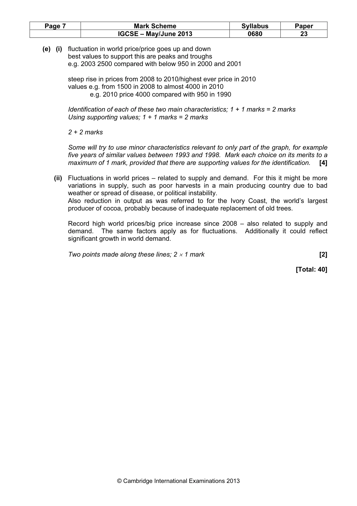 Mark scheme, page 7 of 11
