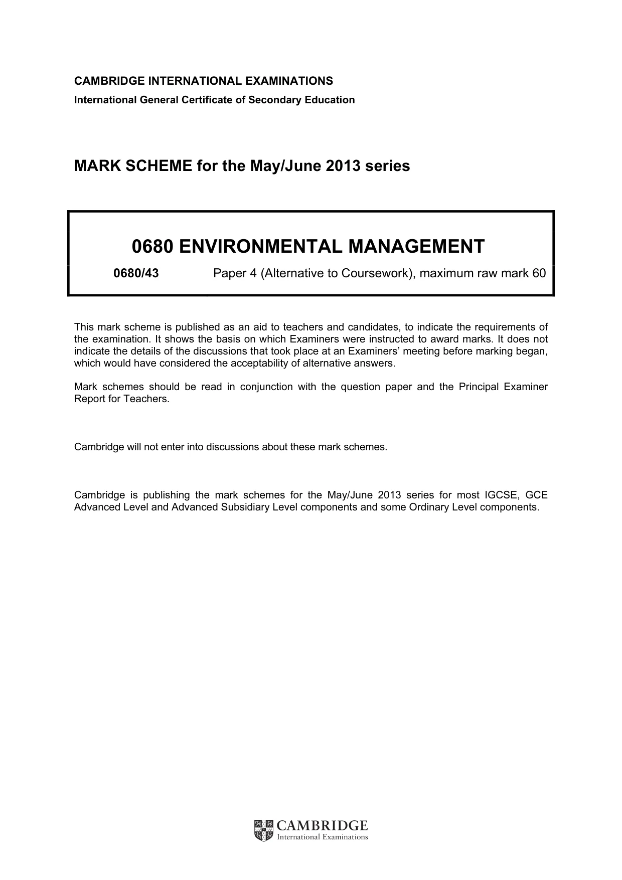 Mark scheme, page 1 of 4
