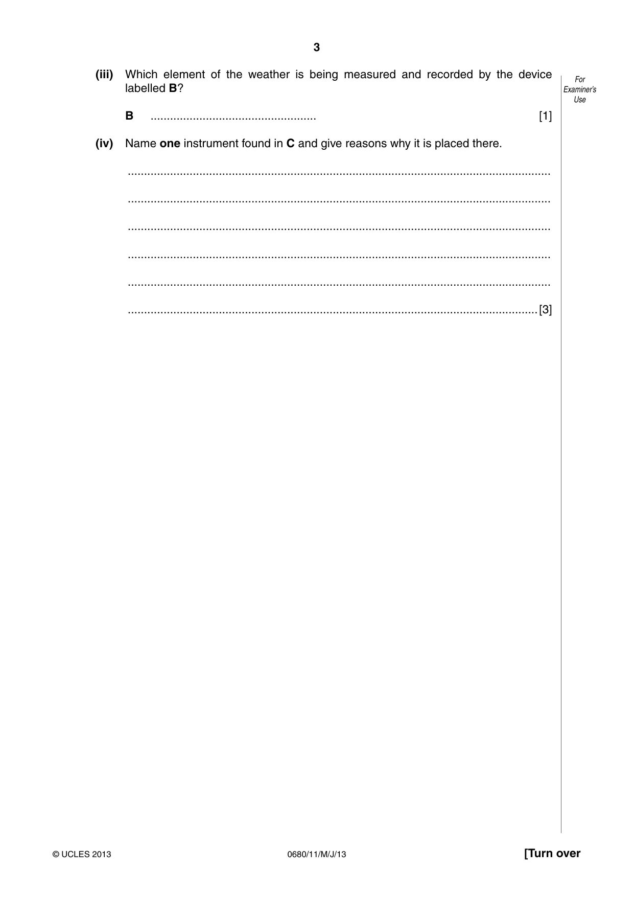 Cambridge IGCSE Environmental Management 0680 2013 May/June Paper 1 · Variant 1 question paper, page 3 of 20