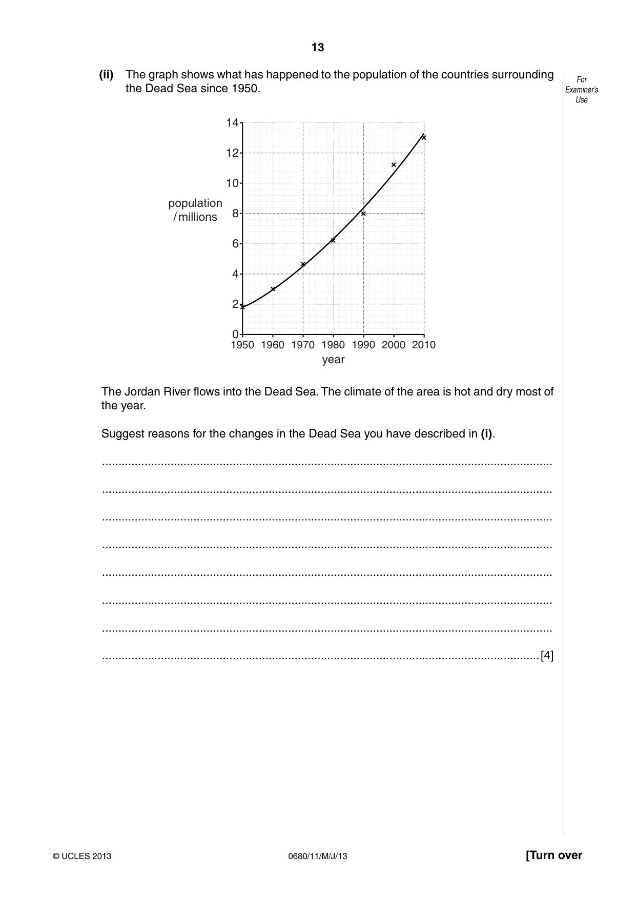 Cambridge IGCSE Environmental Management 0680 2013 May/June Paper 1 · Variant 1 question paper, page 13 of 20