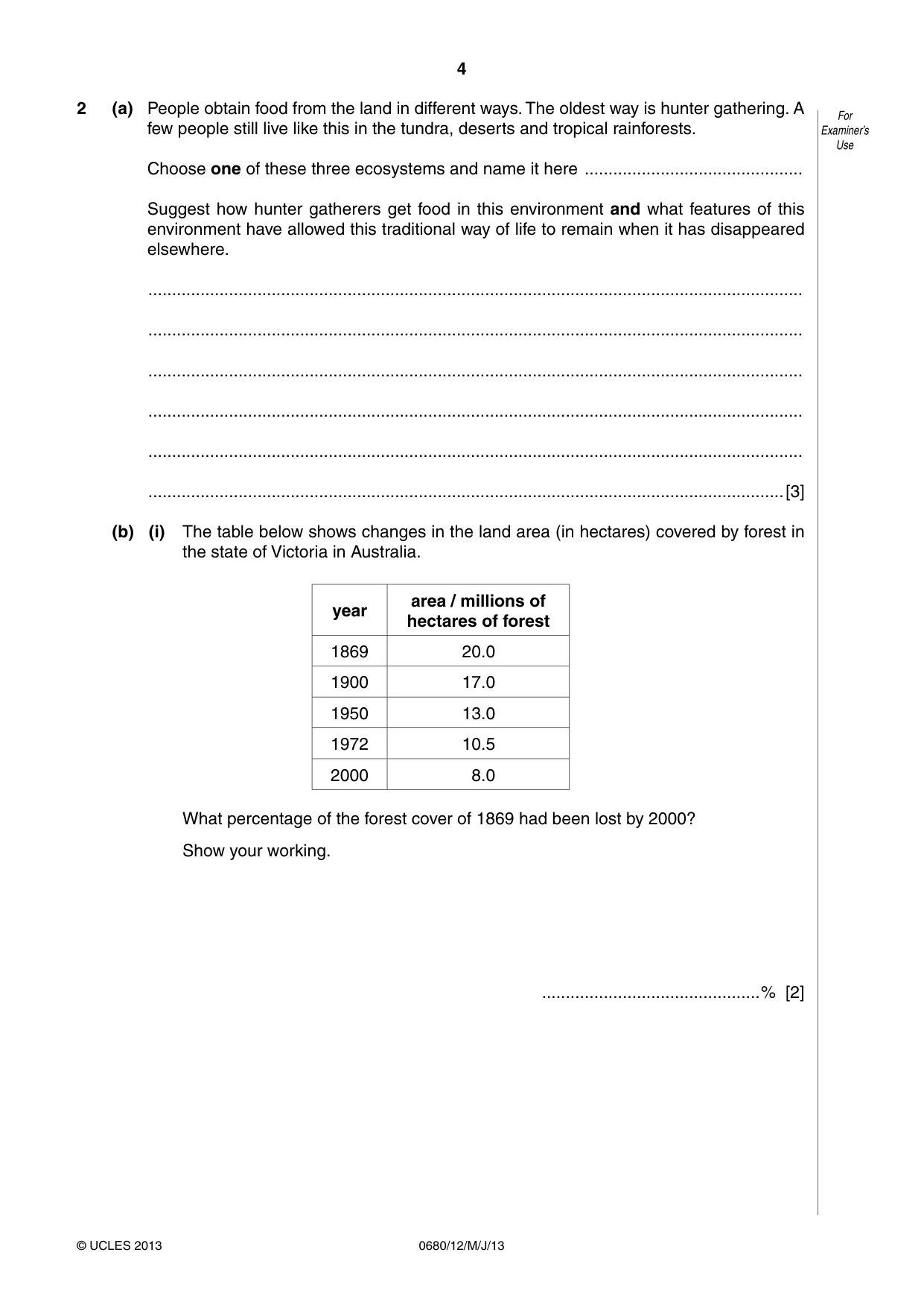 Cambridge IGCSE Environmental Management 0680 2013 May/June Paper 1 · Variant 2 question paper, page 4 of 16