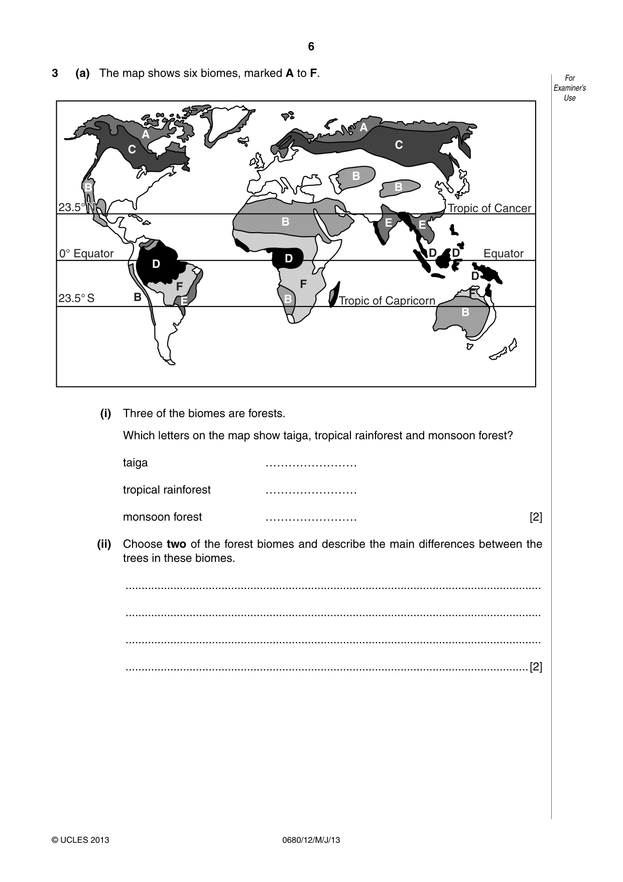 Cambridge IGCSE Environmental Management 0680 2013 May/June Paper 1 · Variant 2 question paper, page 6 of 16