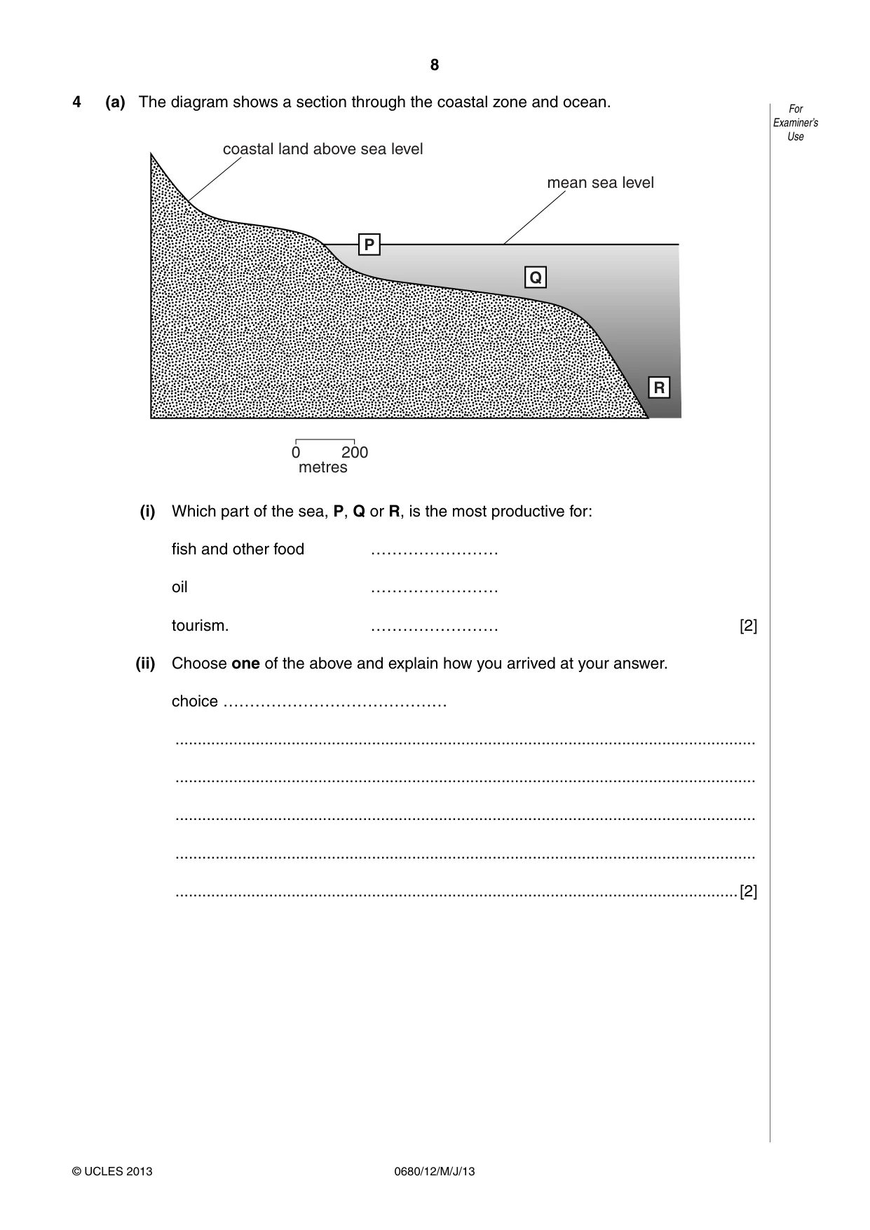 Cambridge IGCSE Environmental Management 0680 2013 May/June Paper 1 · Variant 2 question paper, page 8 of 16