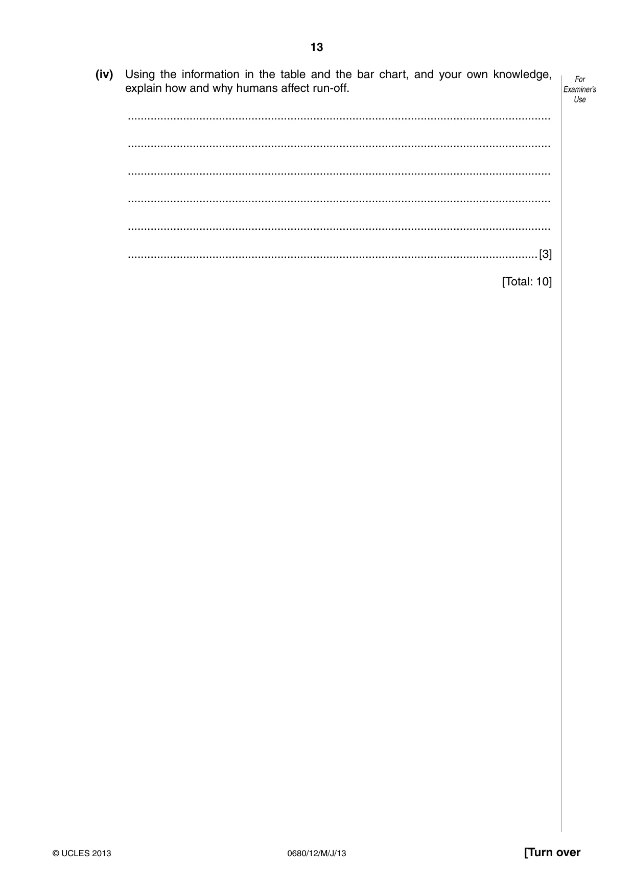 Cambridge IGCSE Environmental Management 0680 2013 May/June Paper 1 · Variant 2 question paper, page 13 of 16