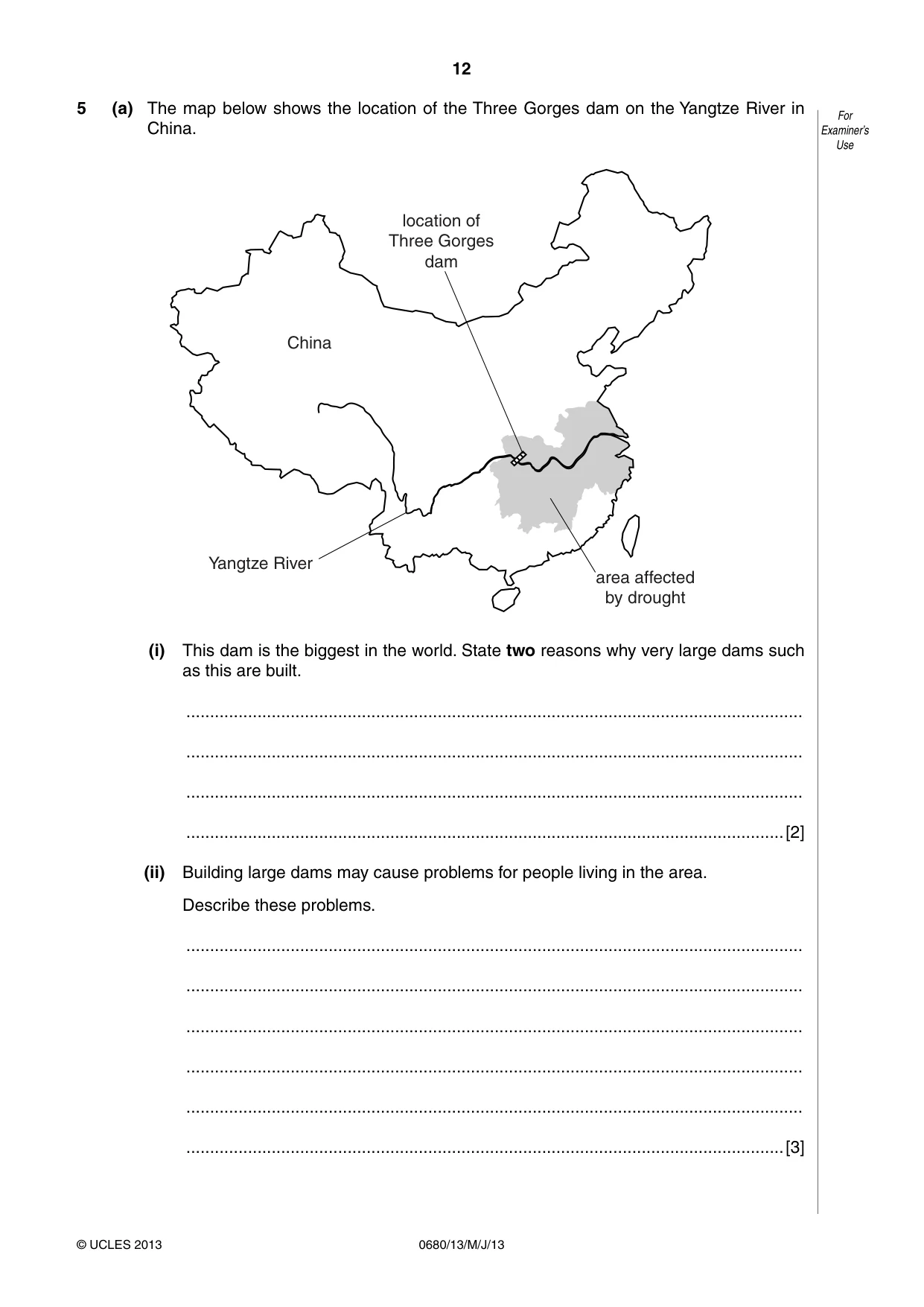 Cambridge IGCSE Environmental Management 0680 2013 May/June Paper 1 · Variant 3 question paper, page 12 of 16