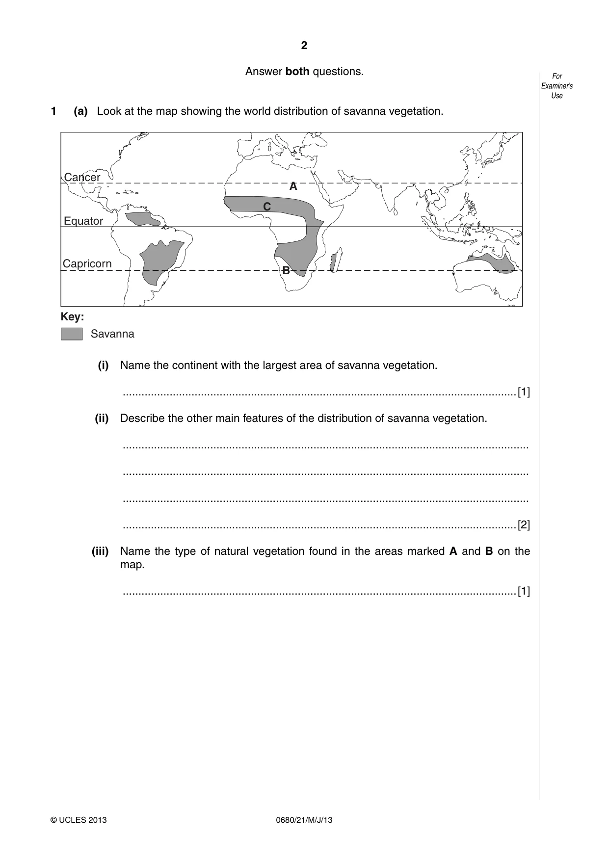 Cambridge IGCSE Environmental Management 0680 2013 May/June Paper 2 · Variant 1 question paper, page 2 of 16