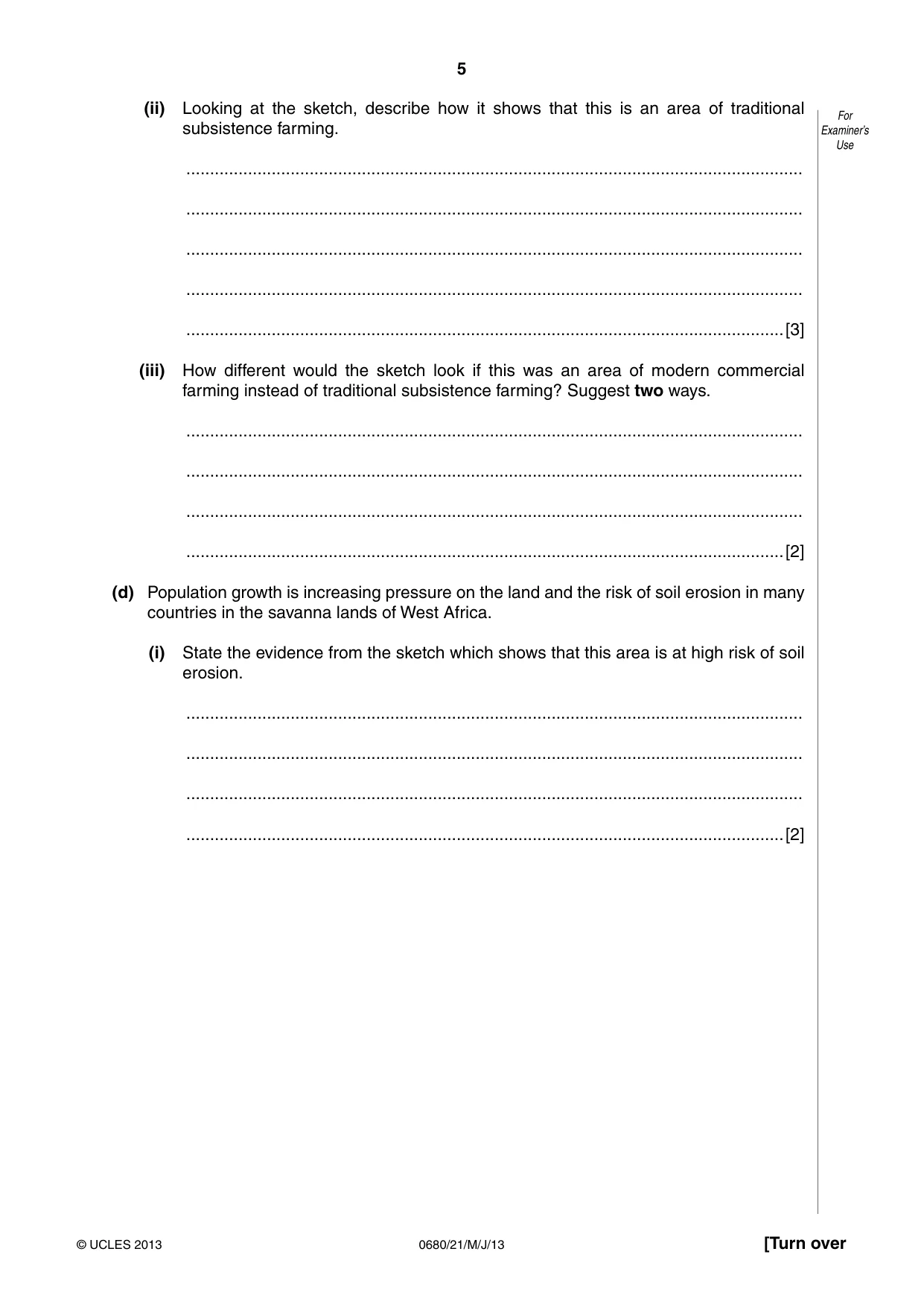 Cambridge IGCSE Environmental Management 0680 2013 May/June Paper 2 · Variant 1 question paper, page 5 of 16