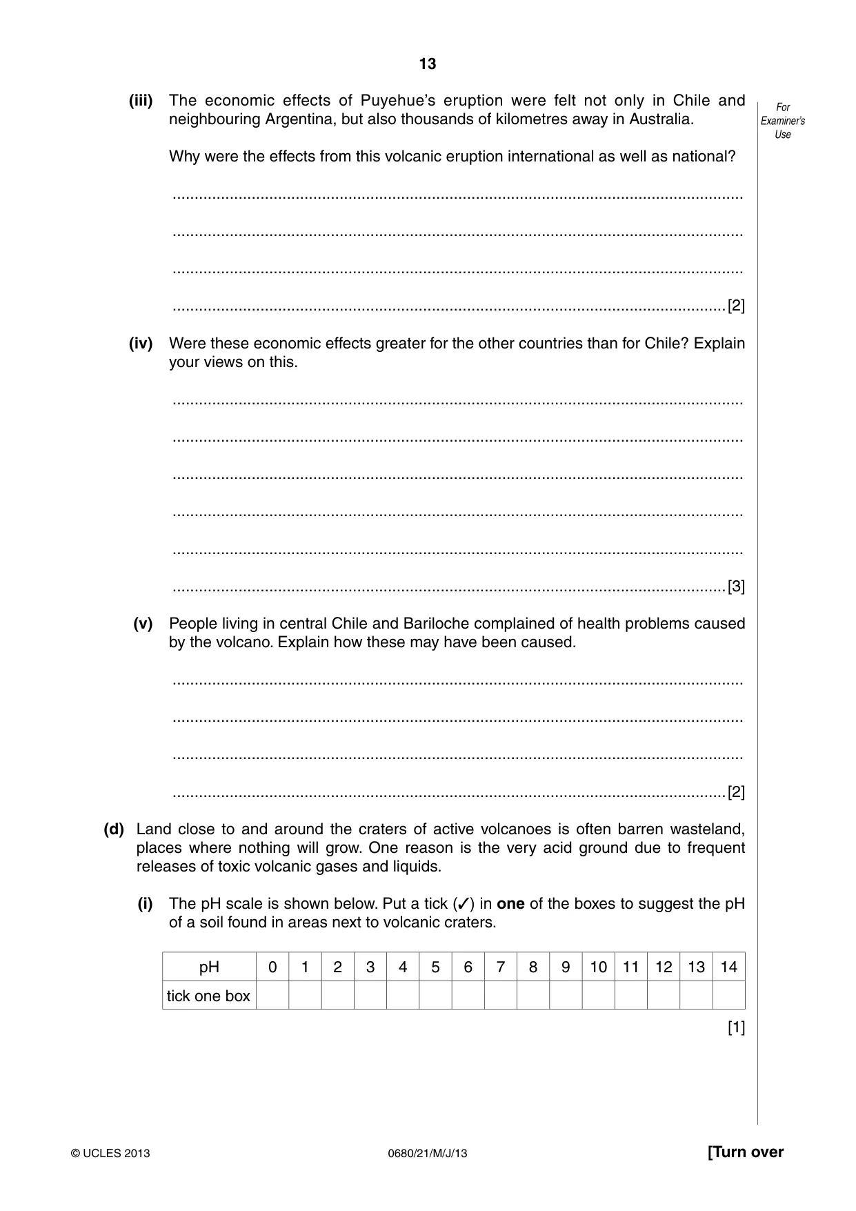 Cambridge IGCSE Environmental Management 0680 2013 May/June Paper 2 · Variant 1 question paper, page 13 of 16