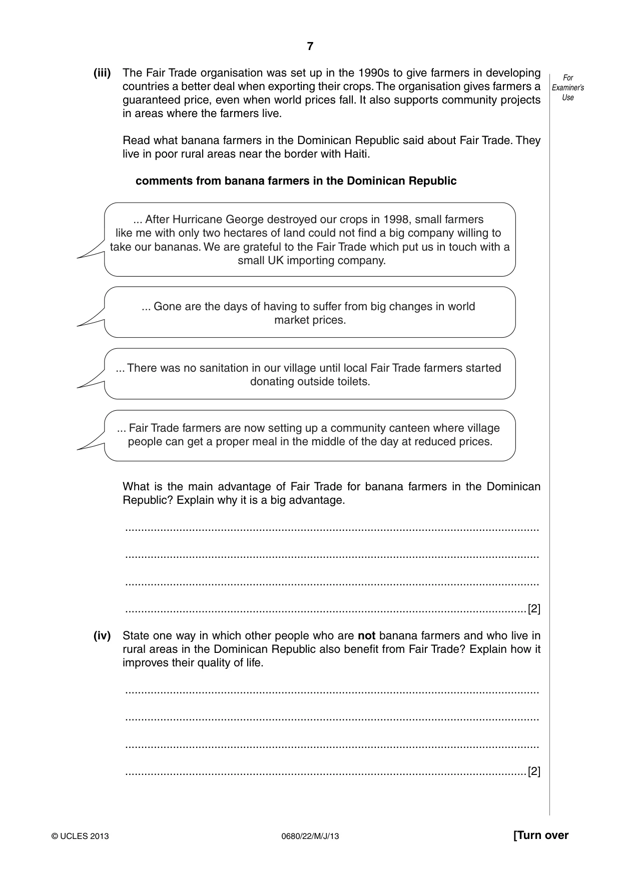 Cambridge IGCSE Environmental Management 0680 2013 May/June Paper 2 · Variant 2 question paper, page 7 of 16