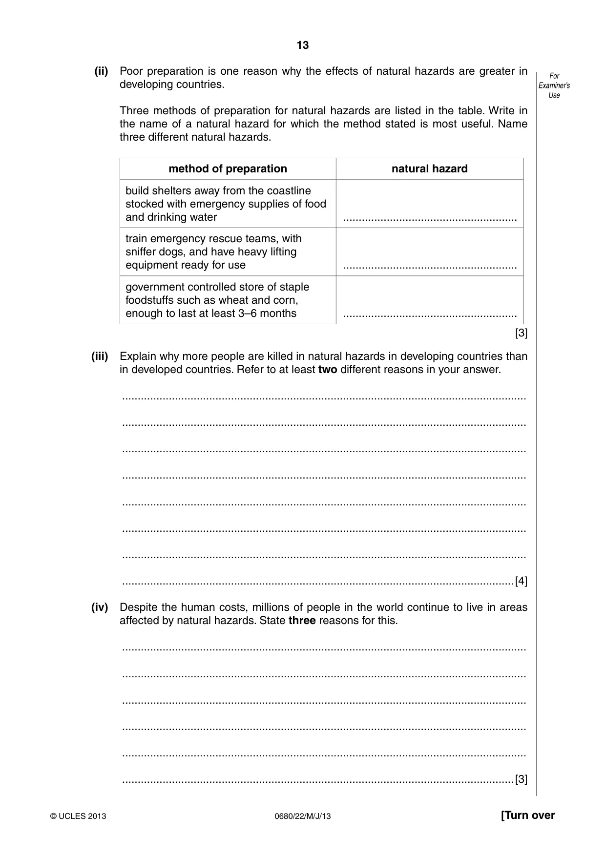 Cambridge IGCSE Environmental Management 0680 2013 May/June Paper 2 · Variant 2 question paper, page 13 of 16